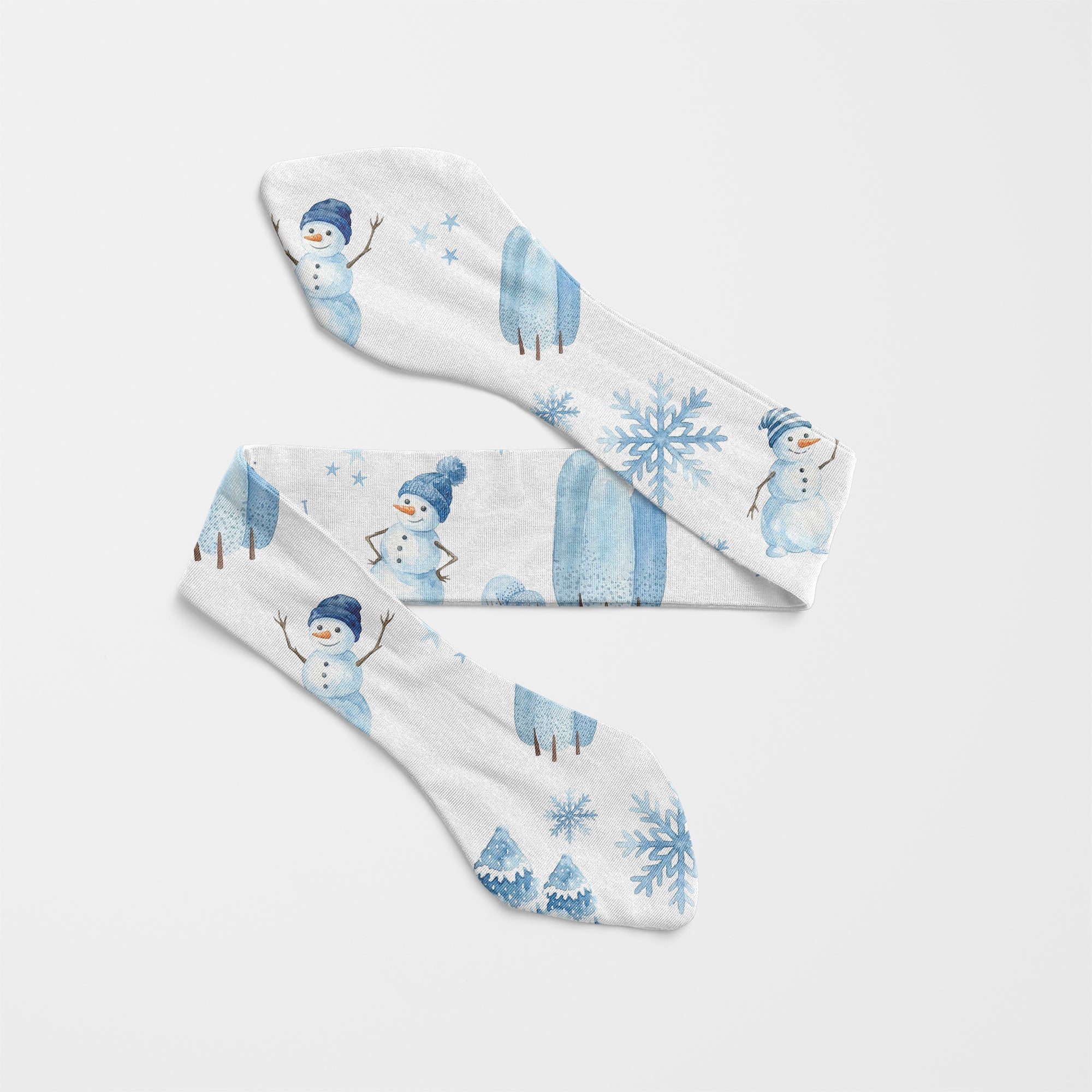 Personalized Knotted Headband in Snowman