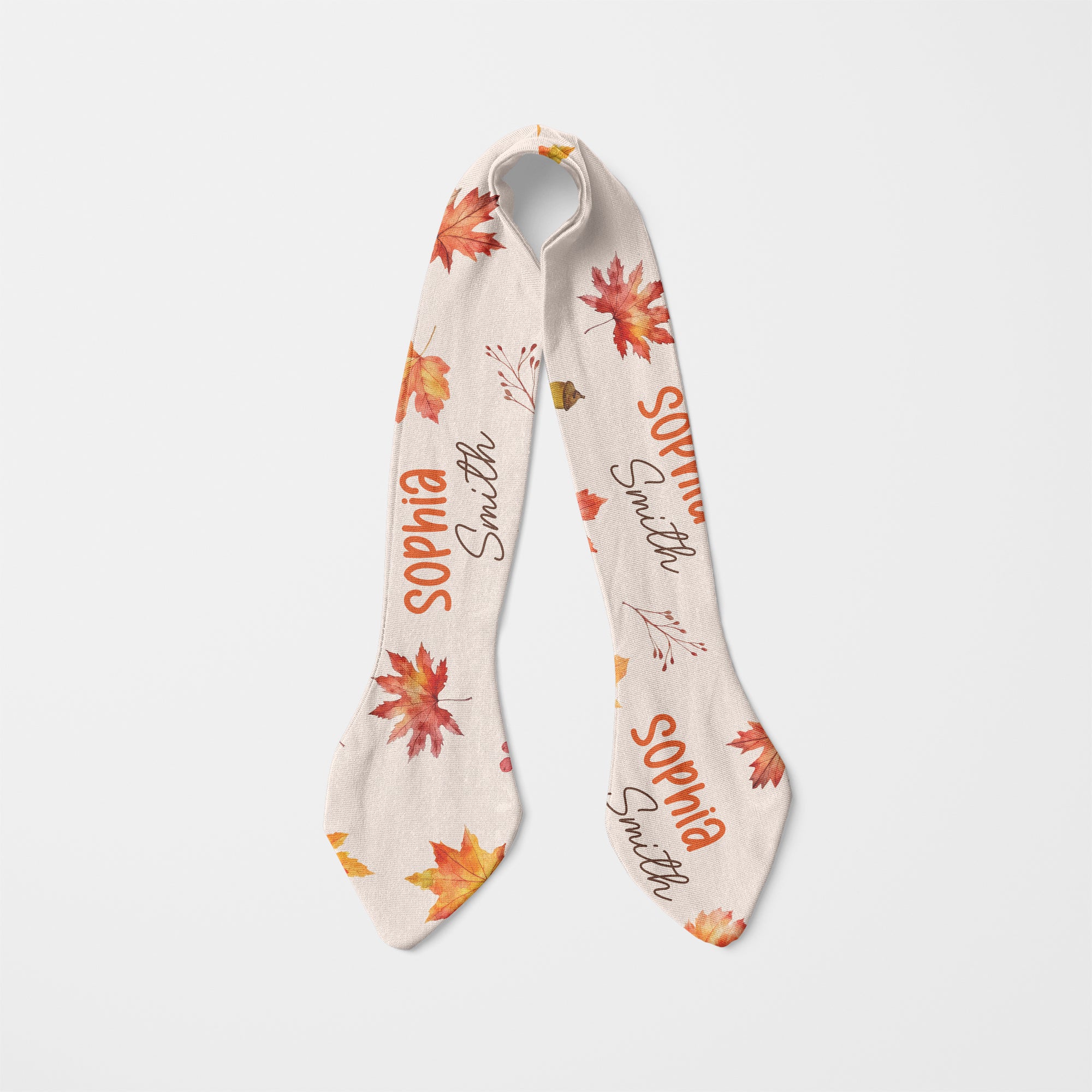 Personalized Knotted Headband in Autumn Leaves