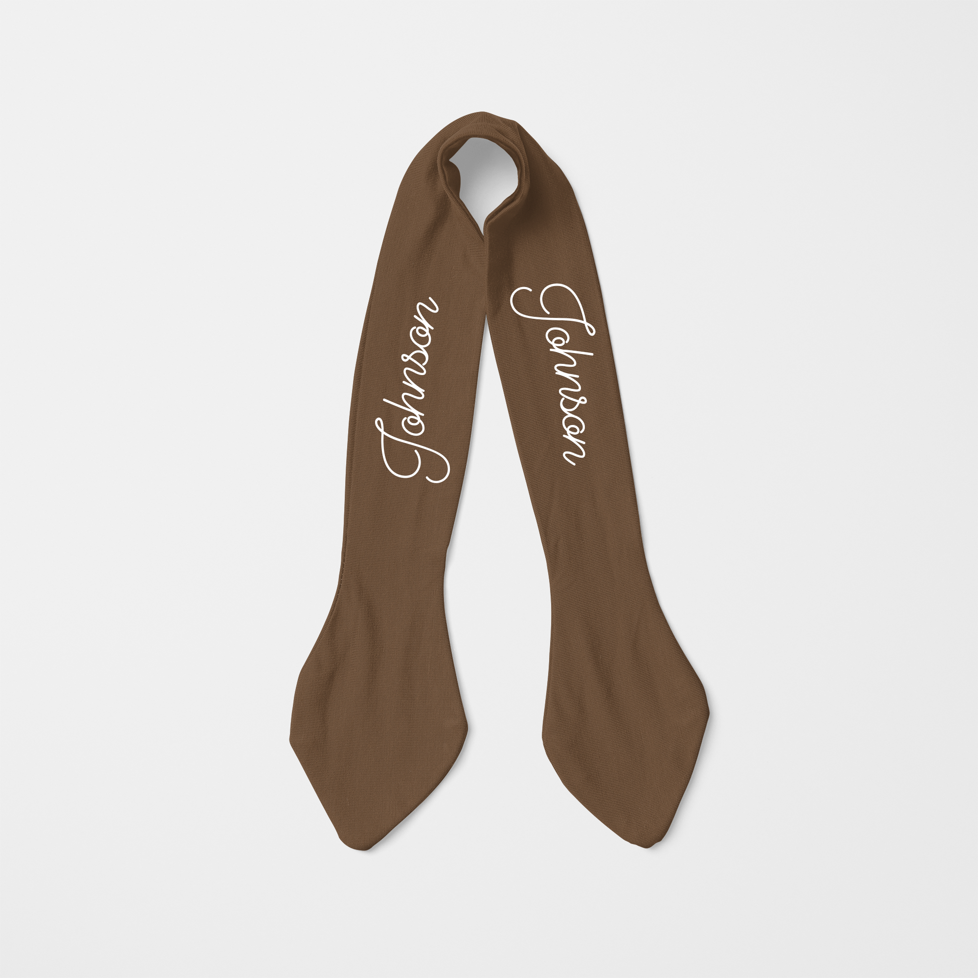 Personalized Knotted Headband in Brown