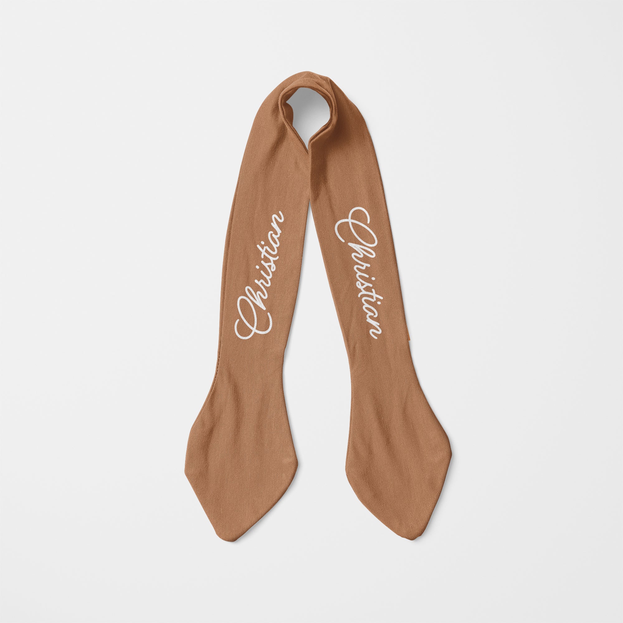 Personalized Knotted Headband in Warm Brown