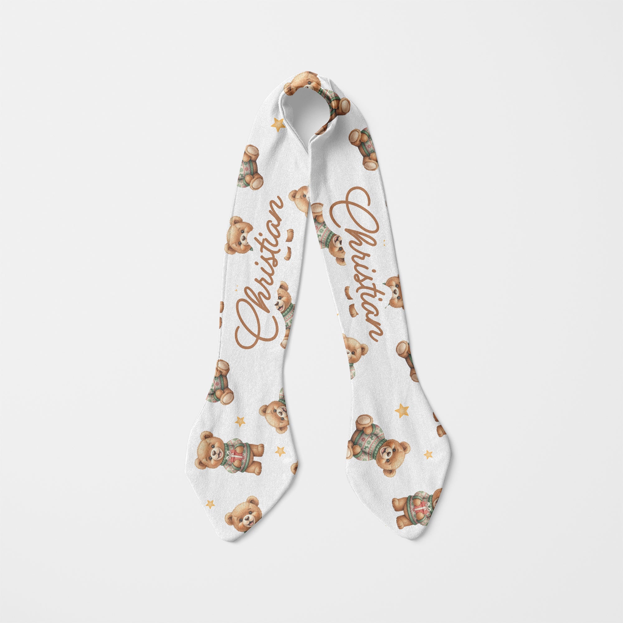 Personalized Knotted Headband in Cozy Bear