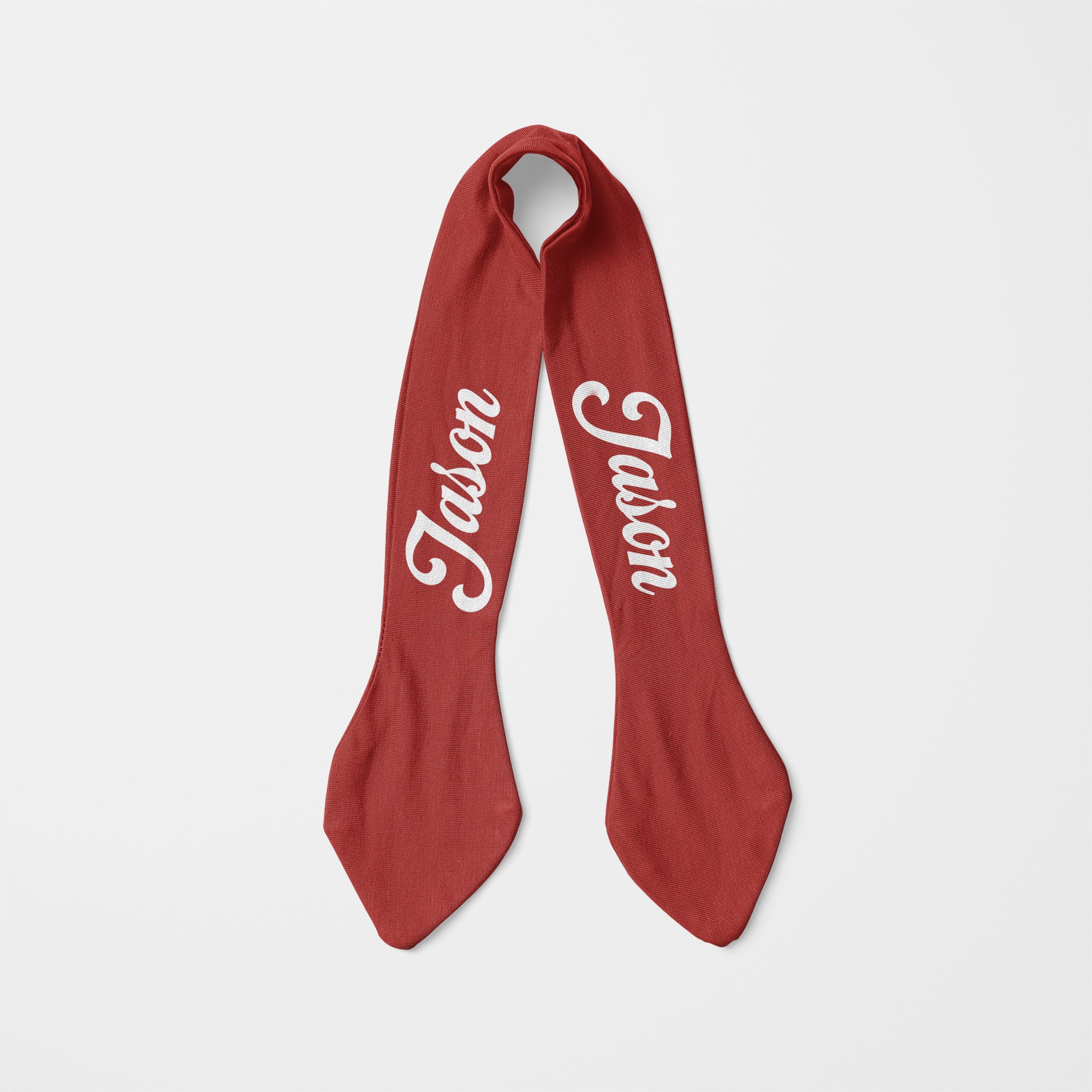 Personalized Knotted Headband in Santa Red