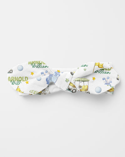 Personalized Knotted Headband in Country Club Cuties