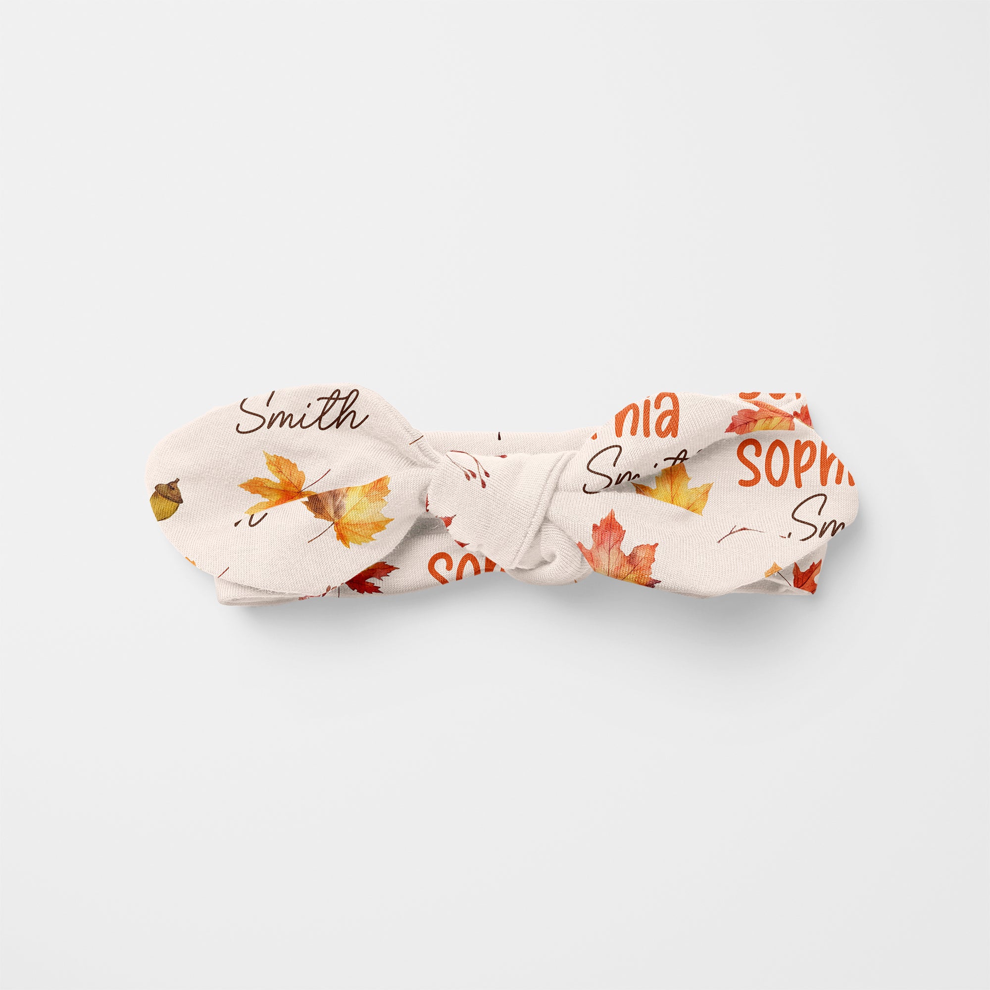 Autumn Leaves Personalized Knotted Headband