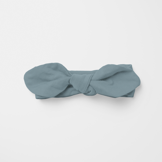 Personalized Knotted Headband in Blue Gray