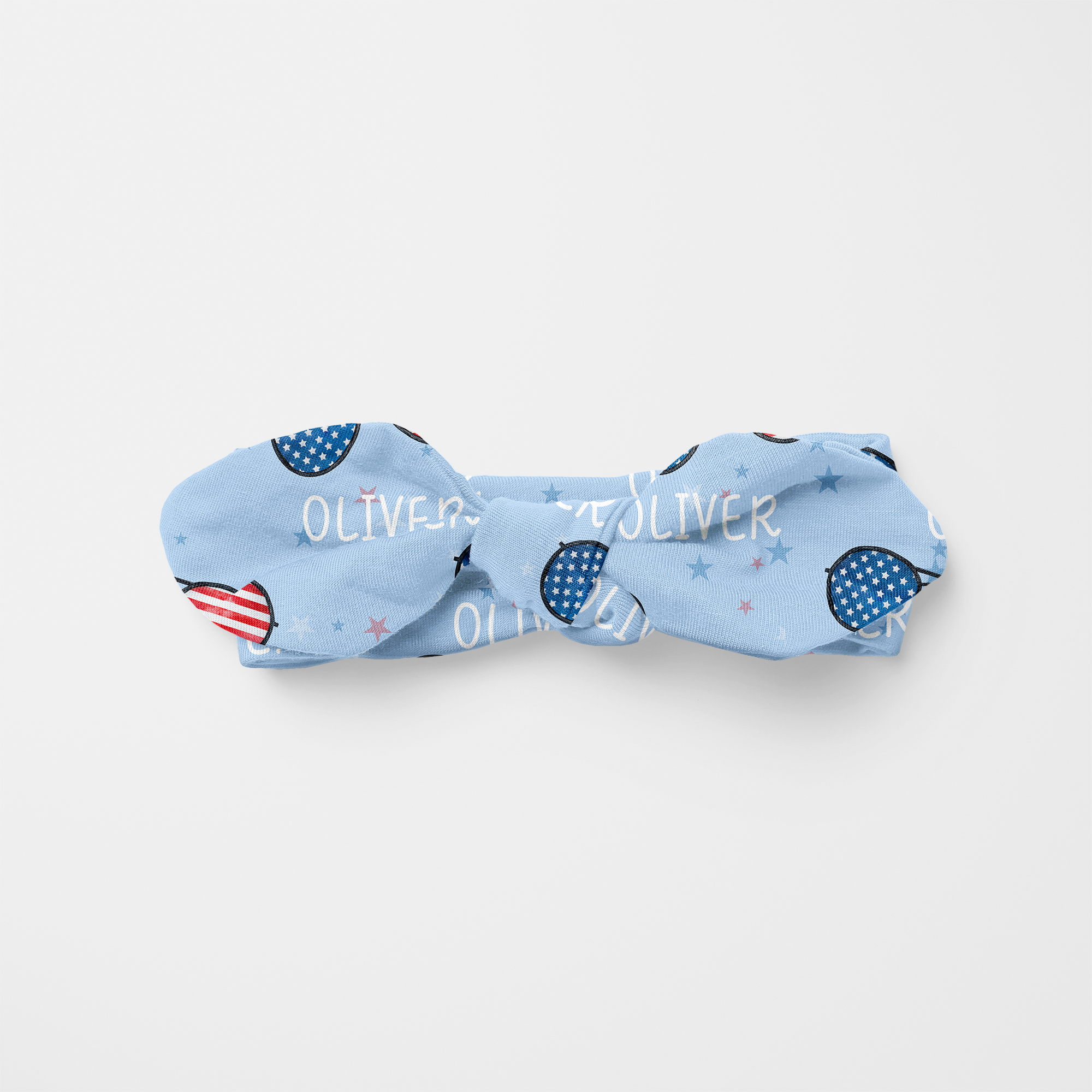 Patriotic Stars Stripes Personalized Knotted Headband