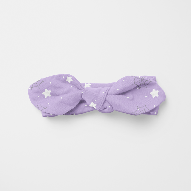 Personalized Knotted Headband in Pumpkin Stardust