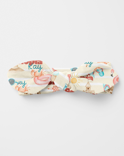 Personalized Knotted Headband in Summer Beach