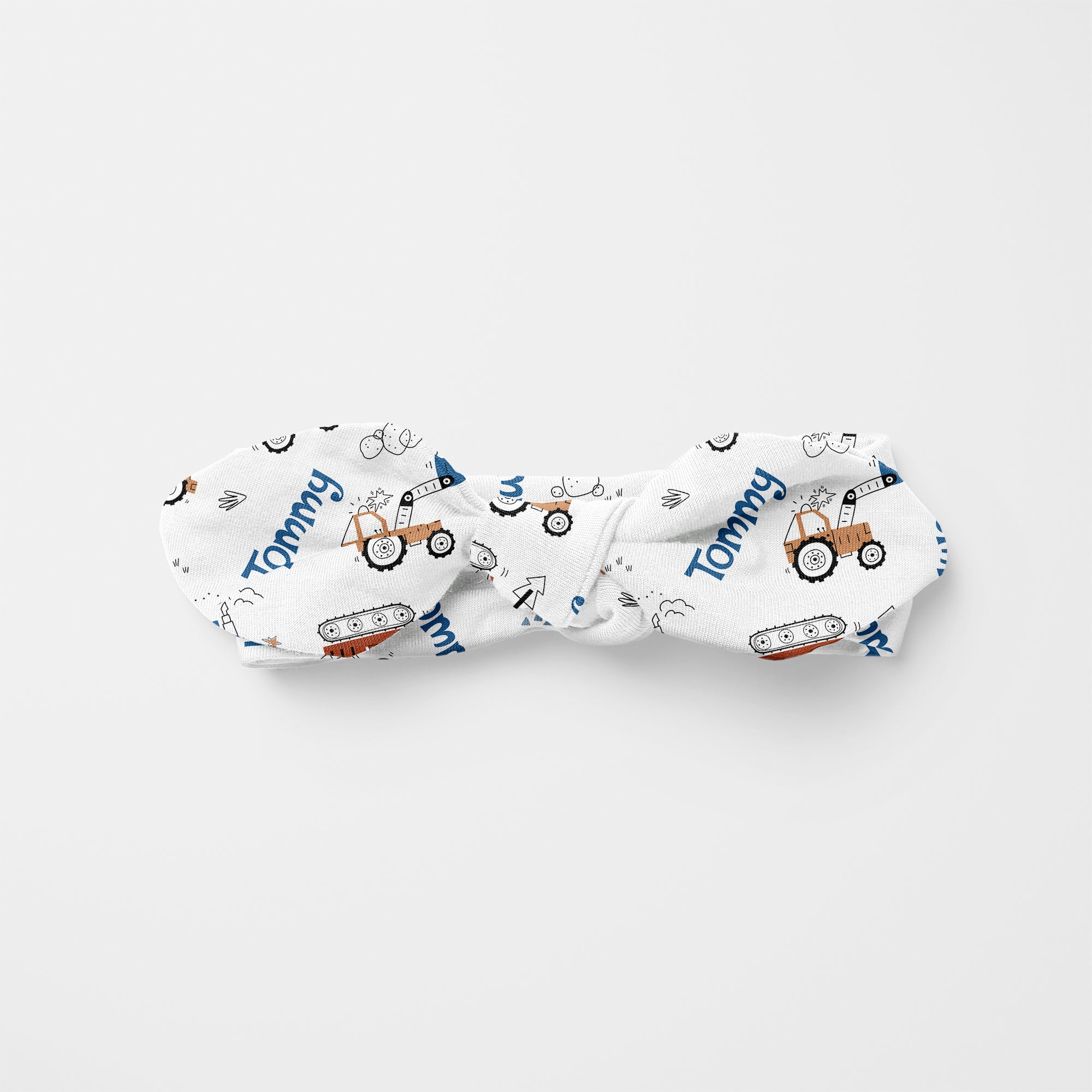 Construction Vehicle Personalized Knotted Headband