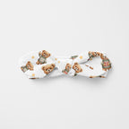 Personalized Knotted Headband in Cozy Bear