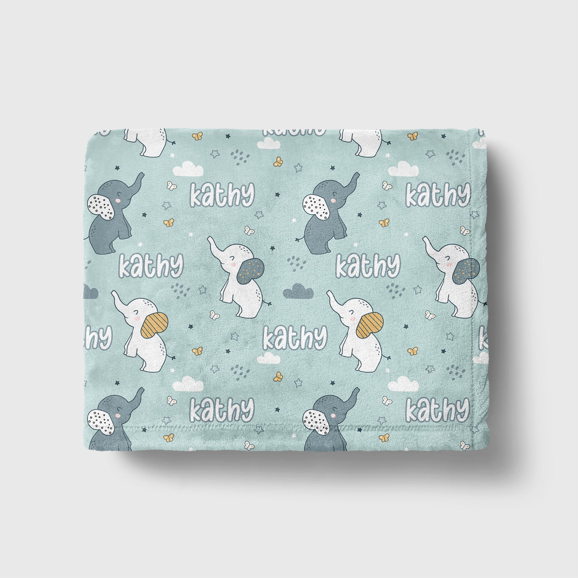 Personalized Blanket in Elephant