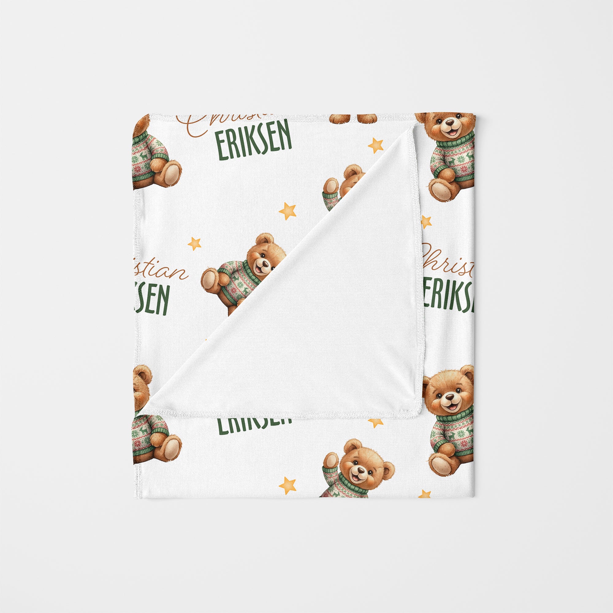 Personalized Swaddle in Cozy Bear