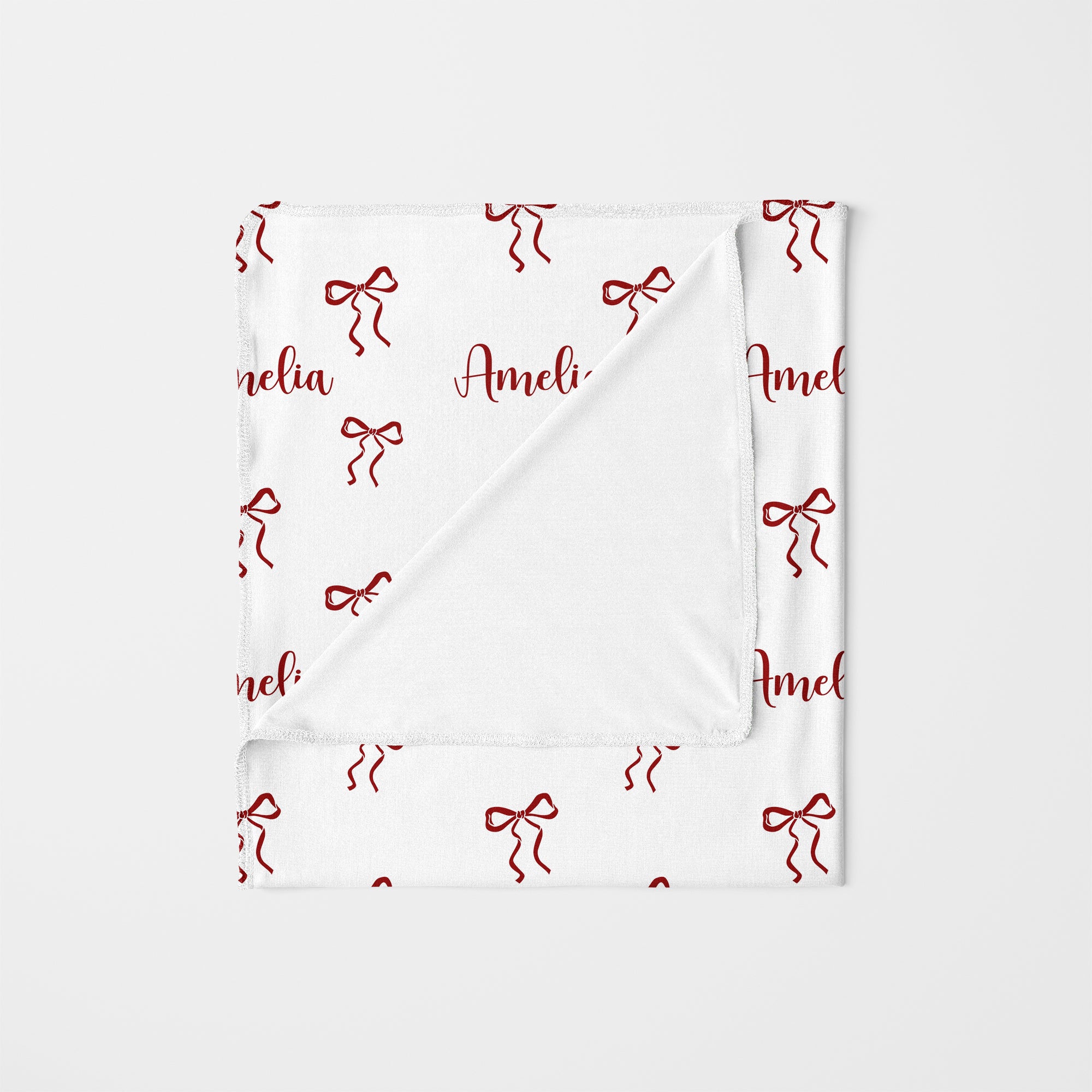 Personalized Swaddle in Coquette Ribbon