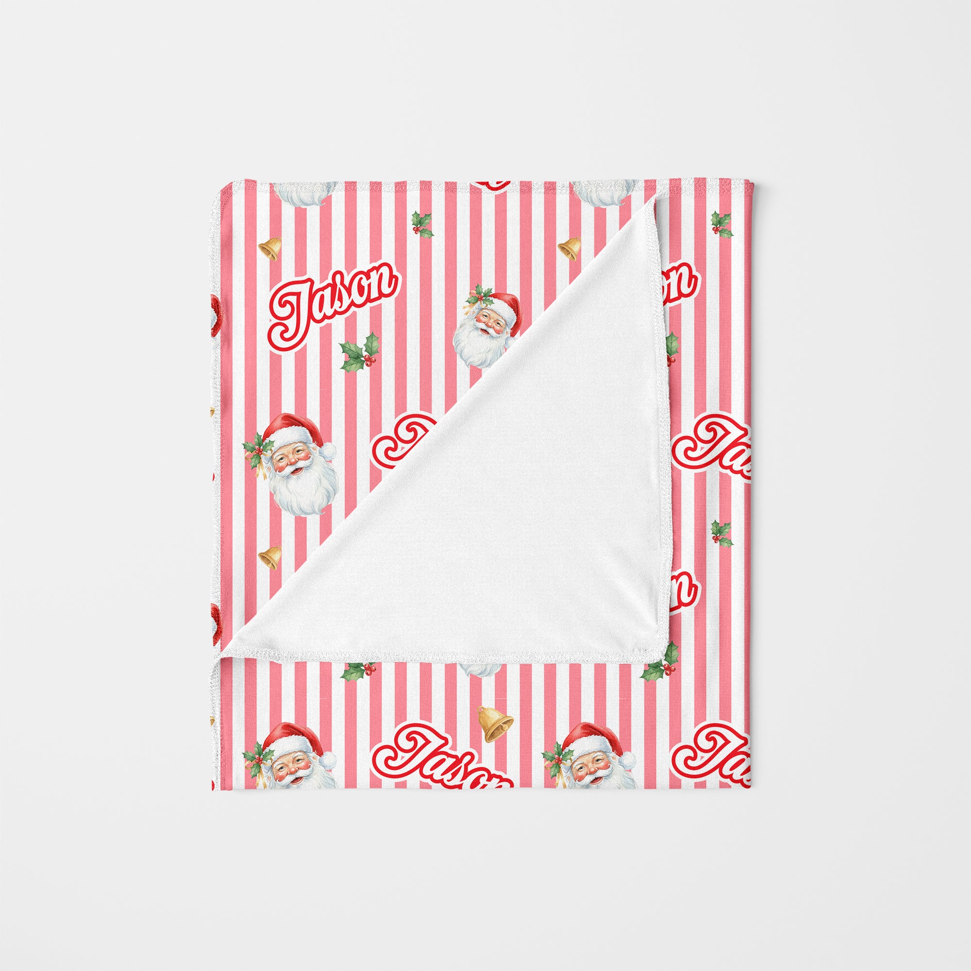 Personalized Swaddle in Santa Baby