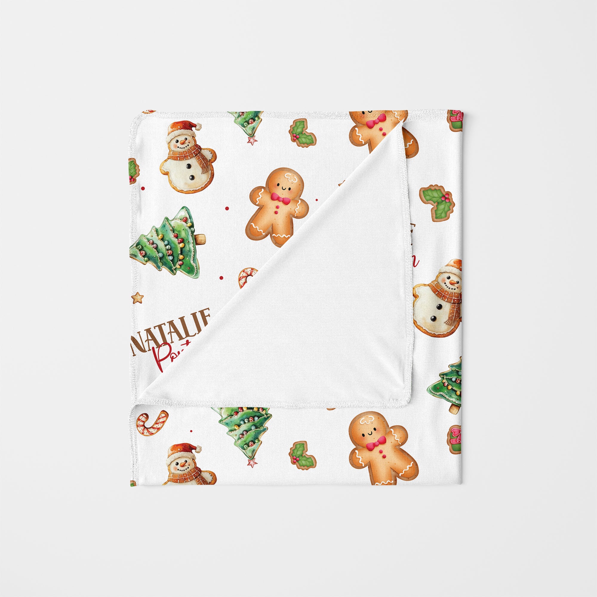Personalized Swaddle in Gingerbread