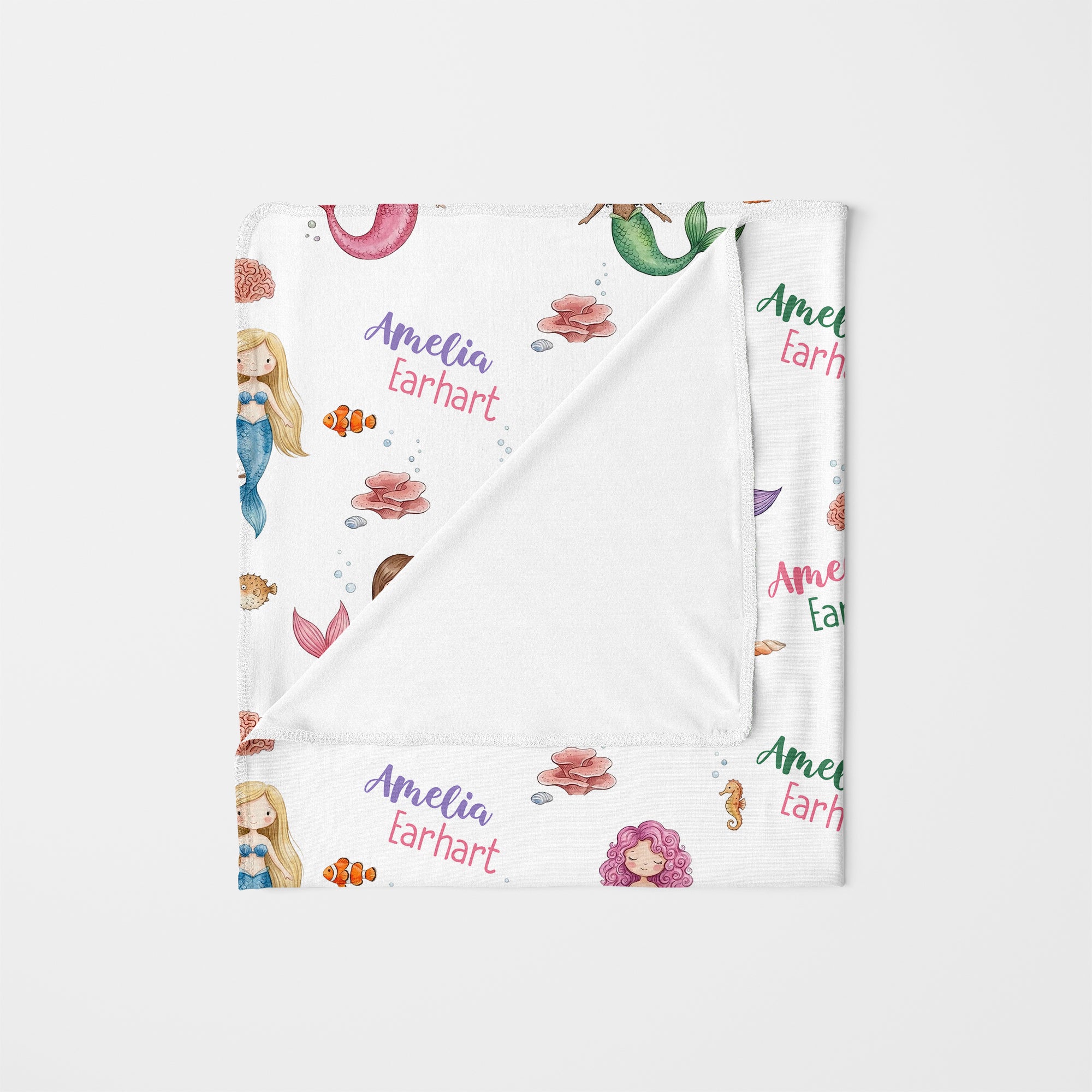 Personalized Swaddle in Little Mermaid