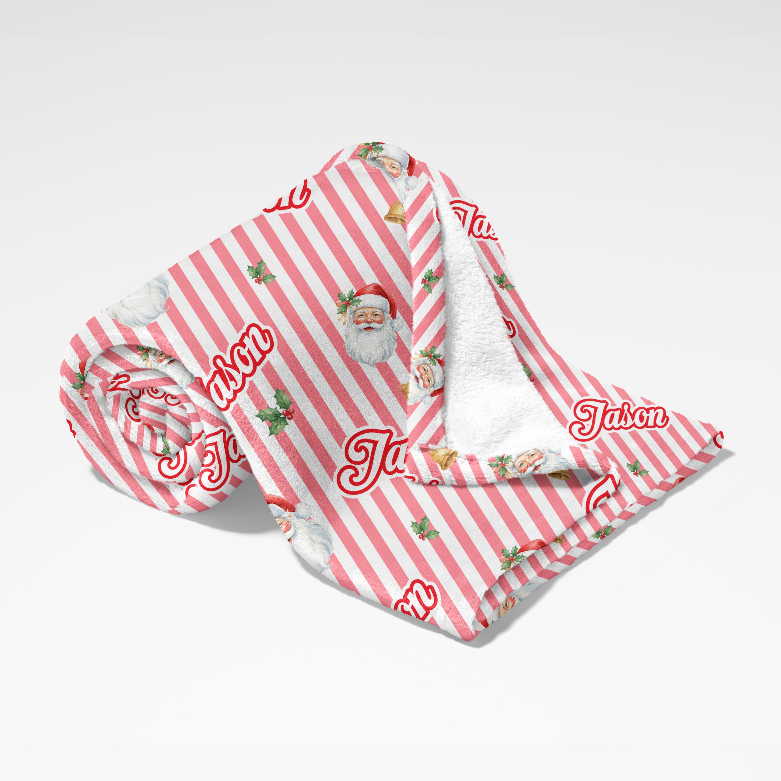 Personalized Blanket in Santa Baby