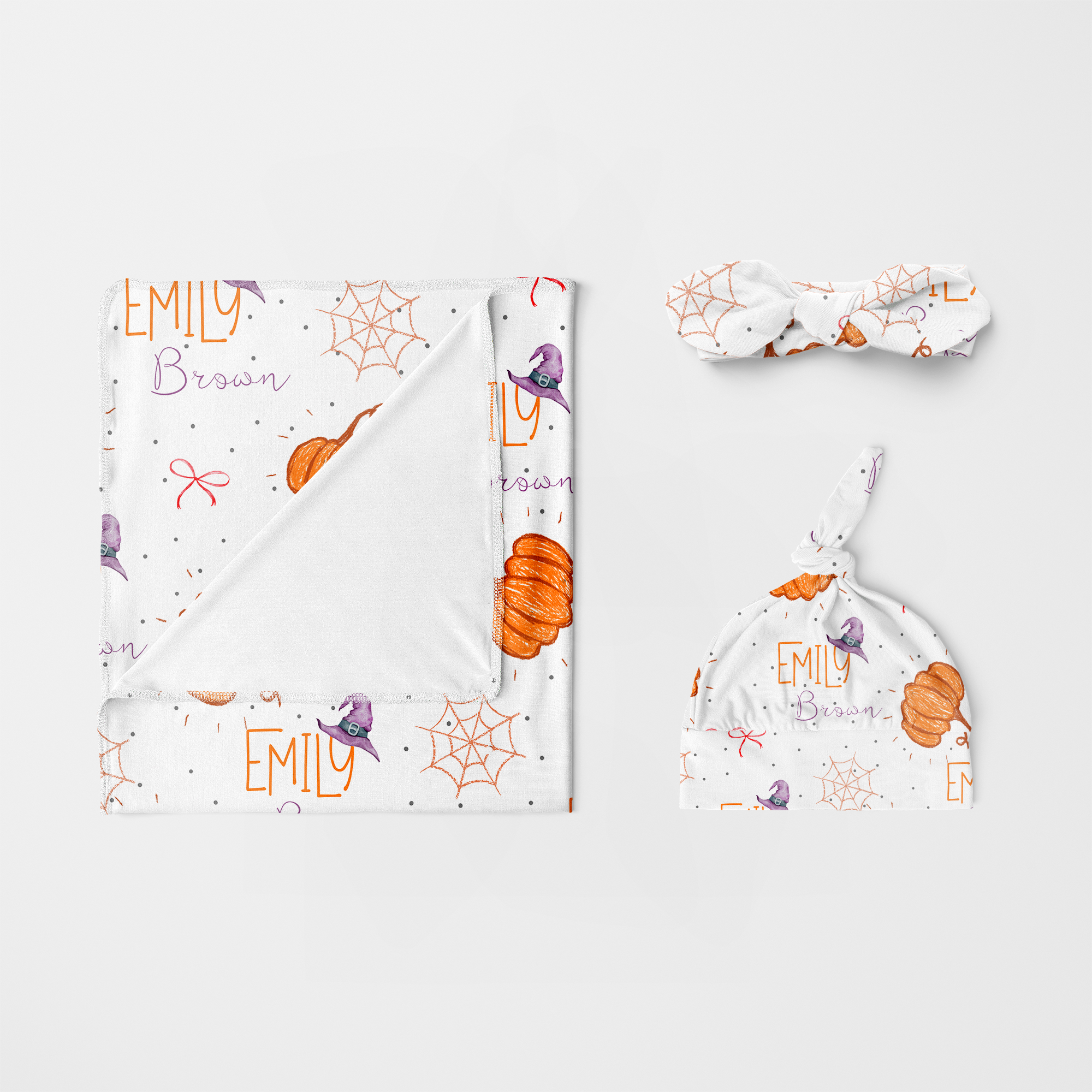 Personalized Swaddle in Little Pumpkin