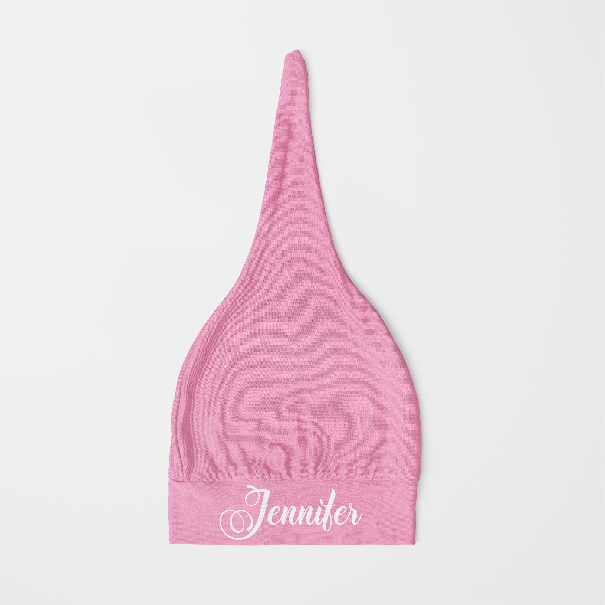 Personalized Knotted Hat in Boo Pink