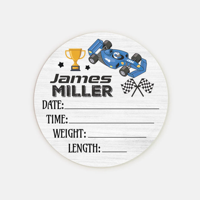 Birth Stats Sign in Pit Crew
