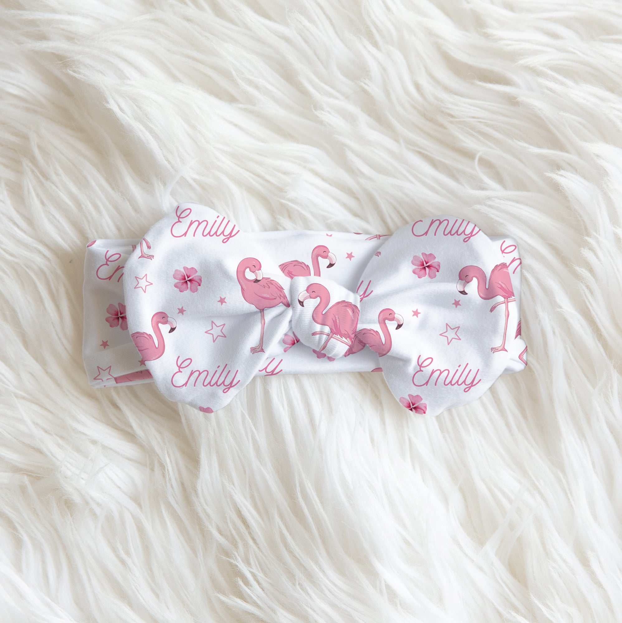 Flamingo Personalized Bow Headband