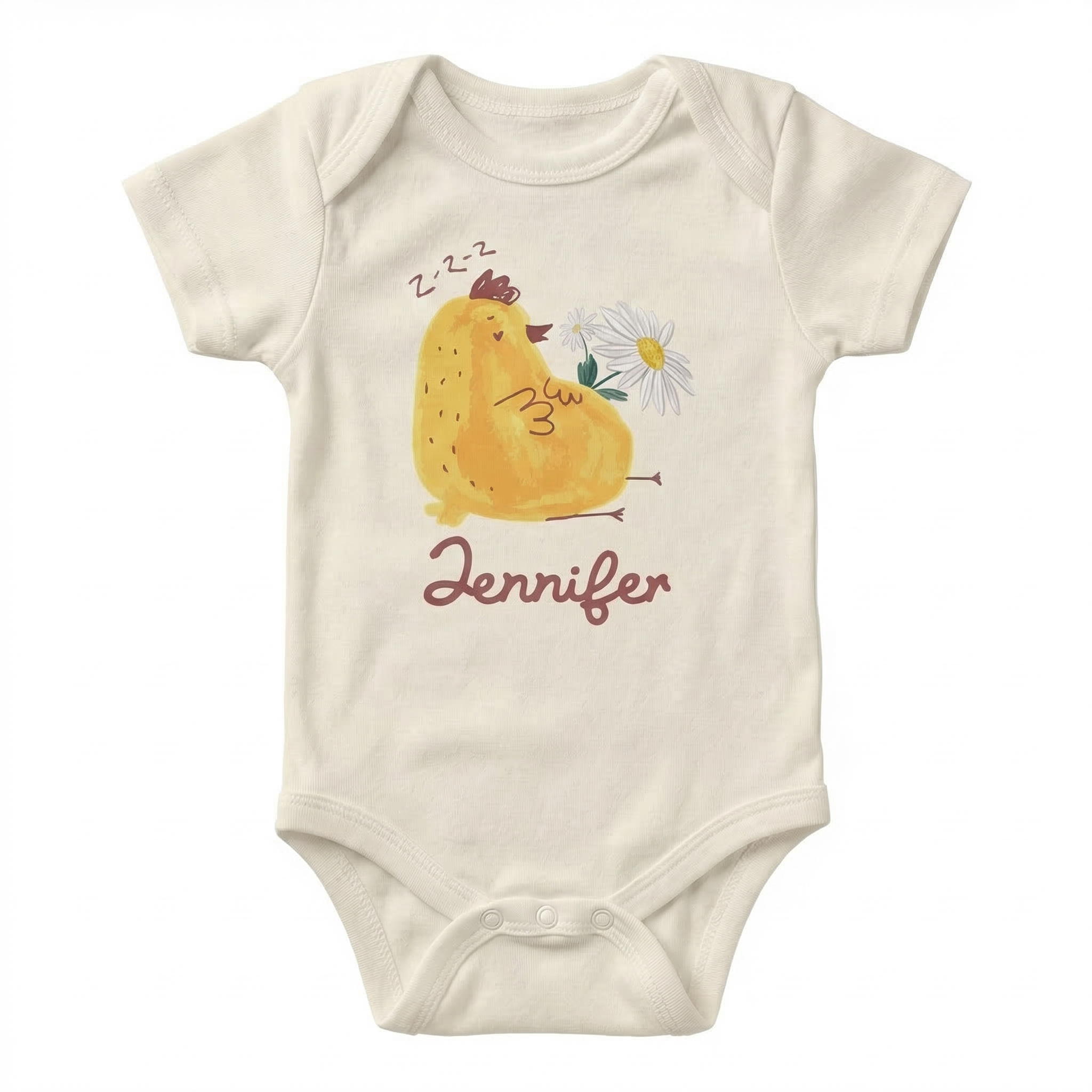 Personalized Graphic Bodysuit in Little Chick