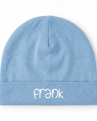 Personalized Beanie in Sky Blue