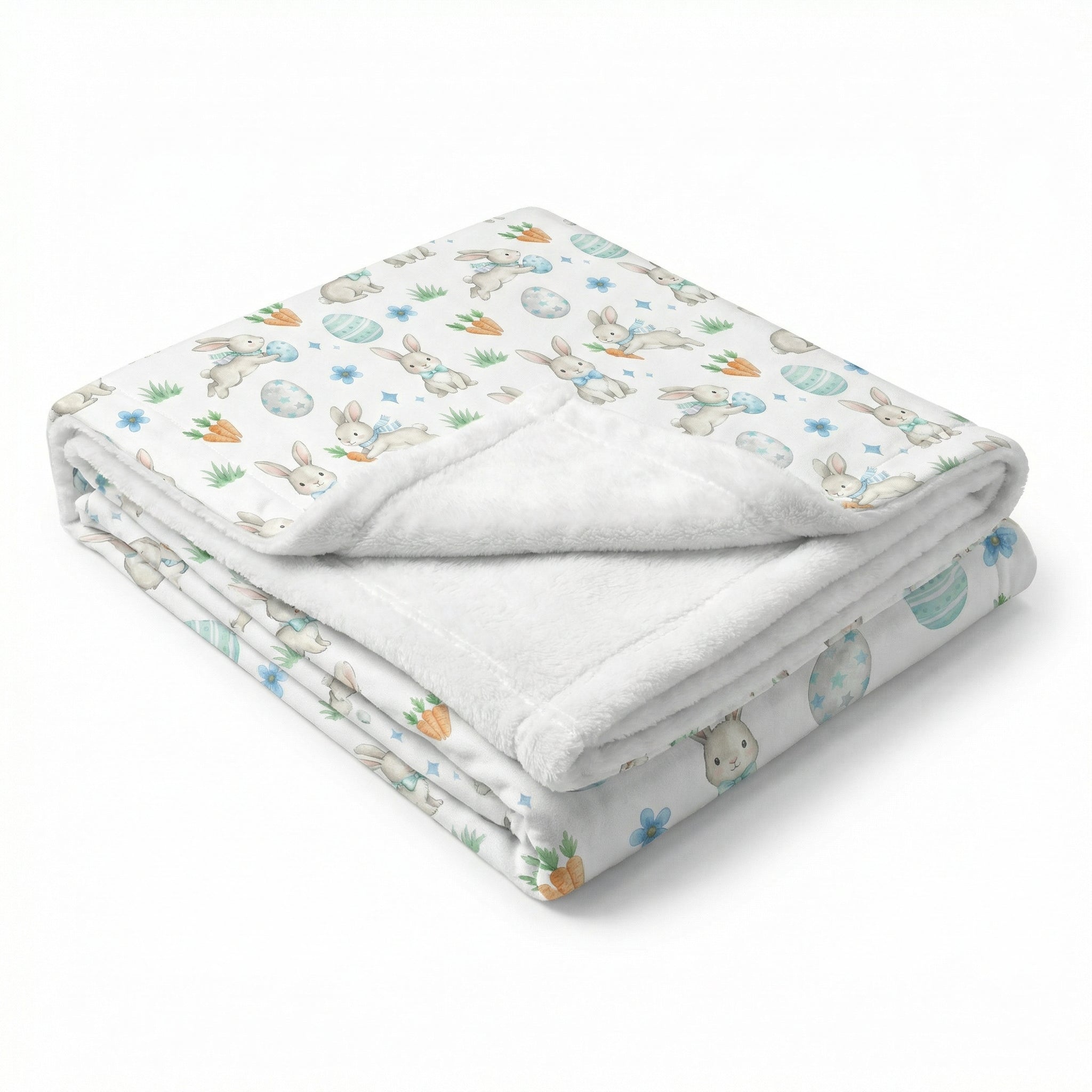 Blanket in Blue Easter Eggs