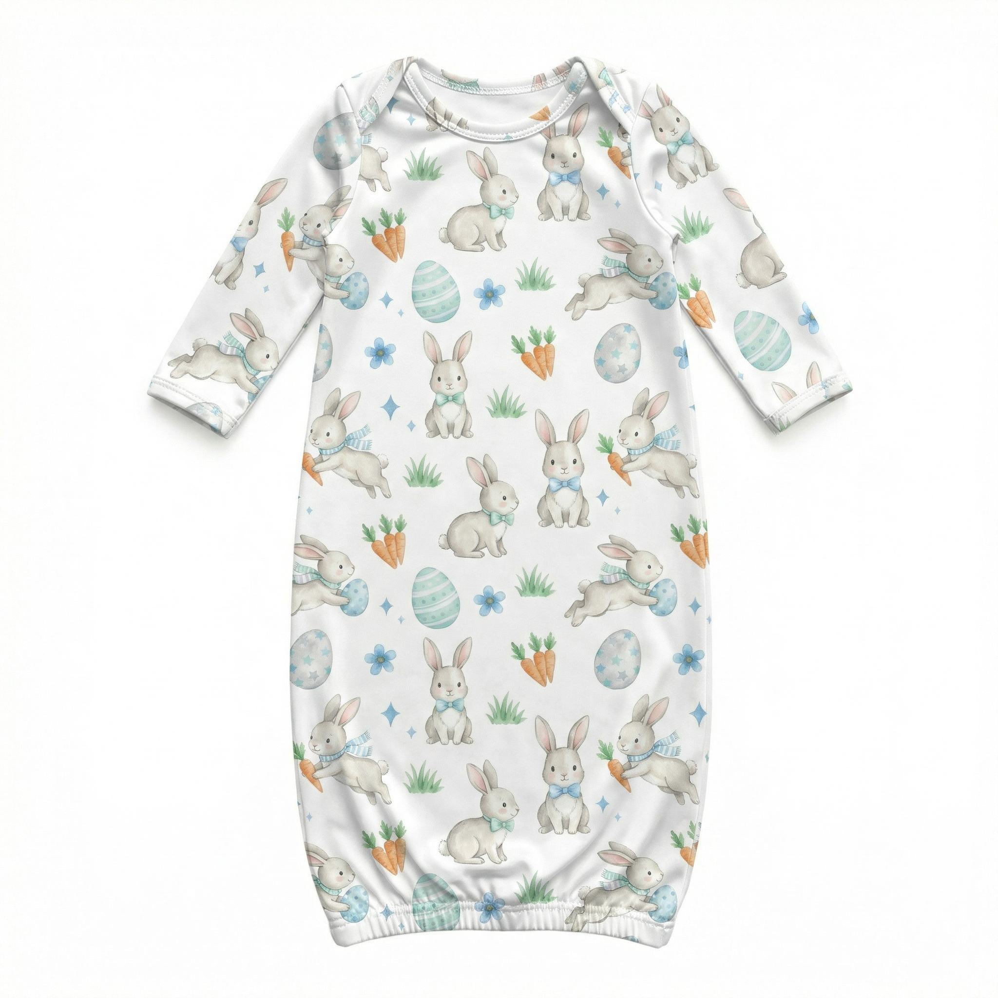 Sleep Gown in Blue Easter Eggs