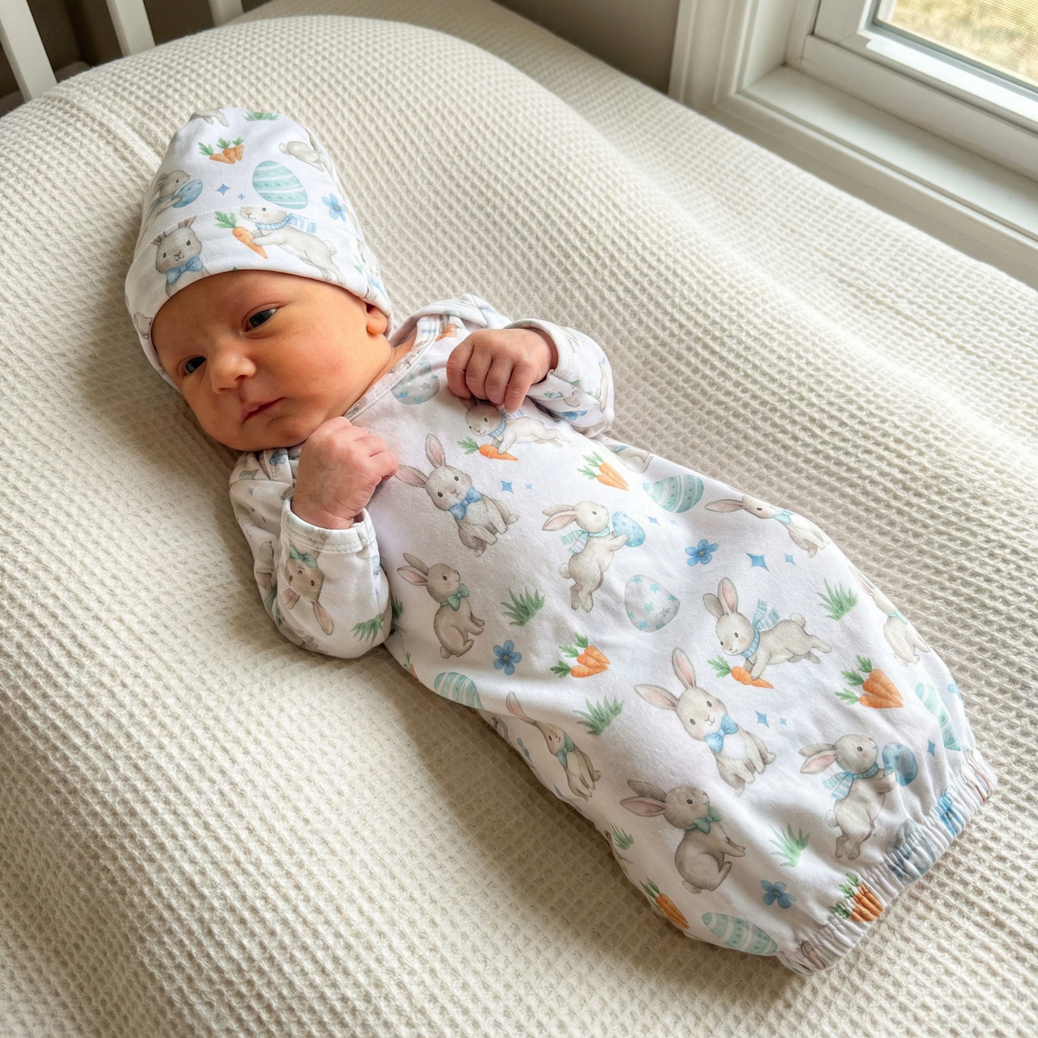 Sleep Gown in Blue Easter Eggs