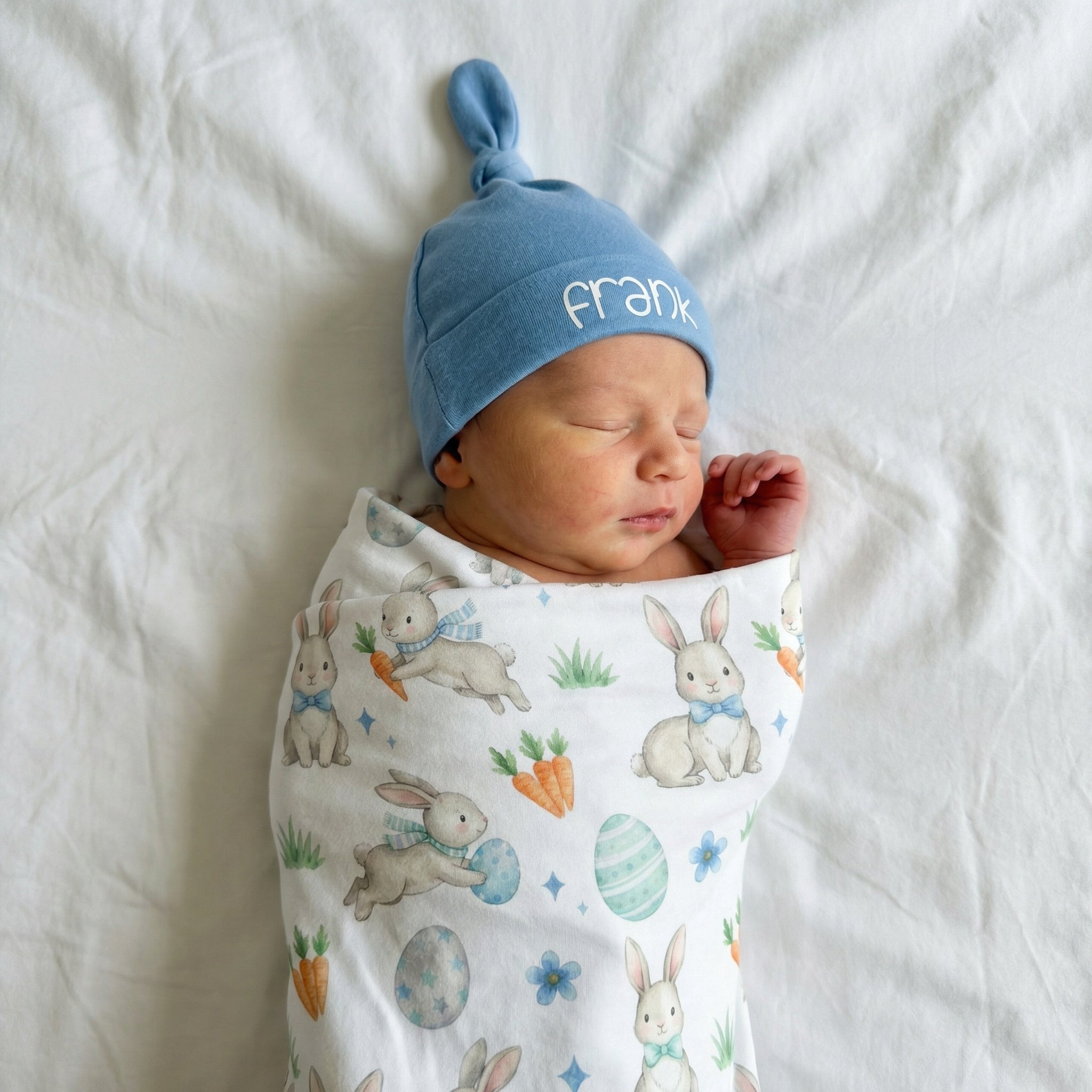 Swaddle in Blue Easter Eggs