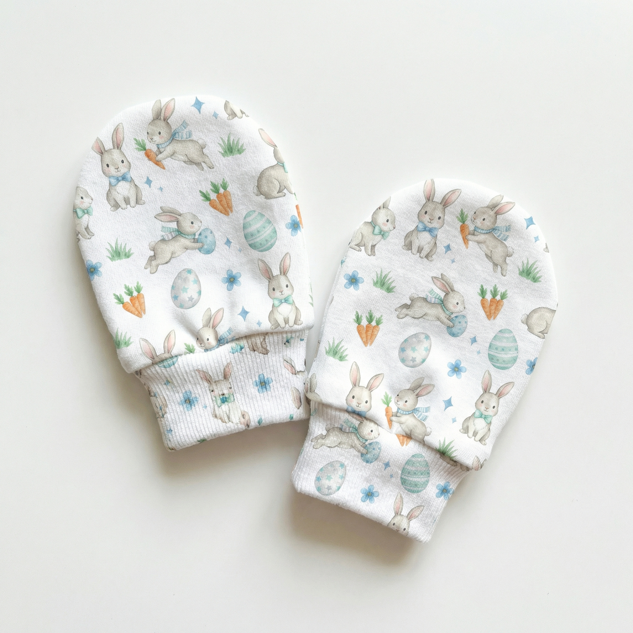 Mittens in Blue Easter Eggs