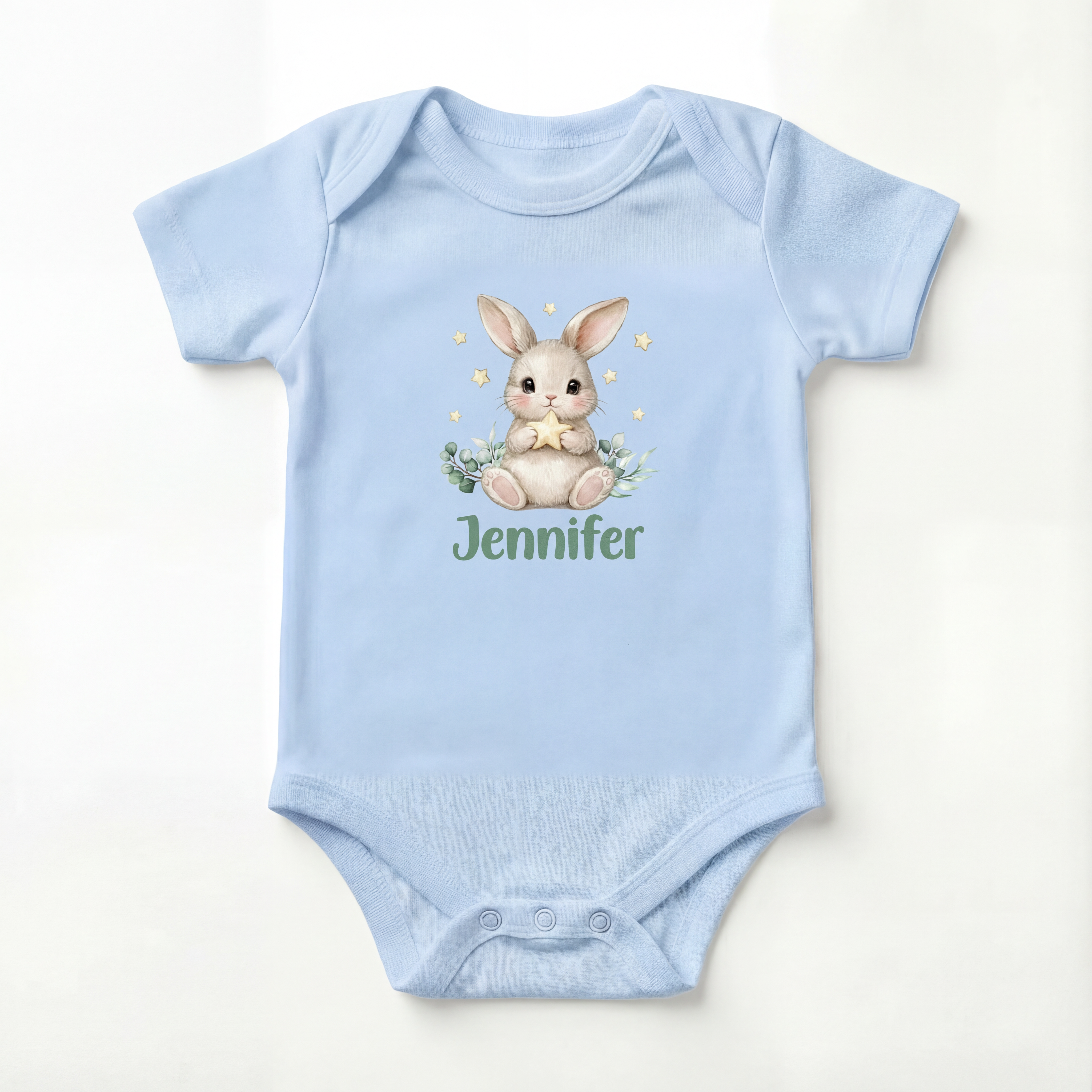 Personalized Graphic Bodysuit in Bunny Garden