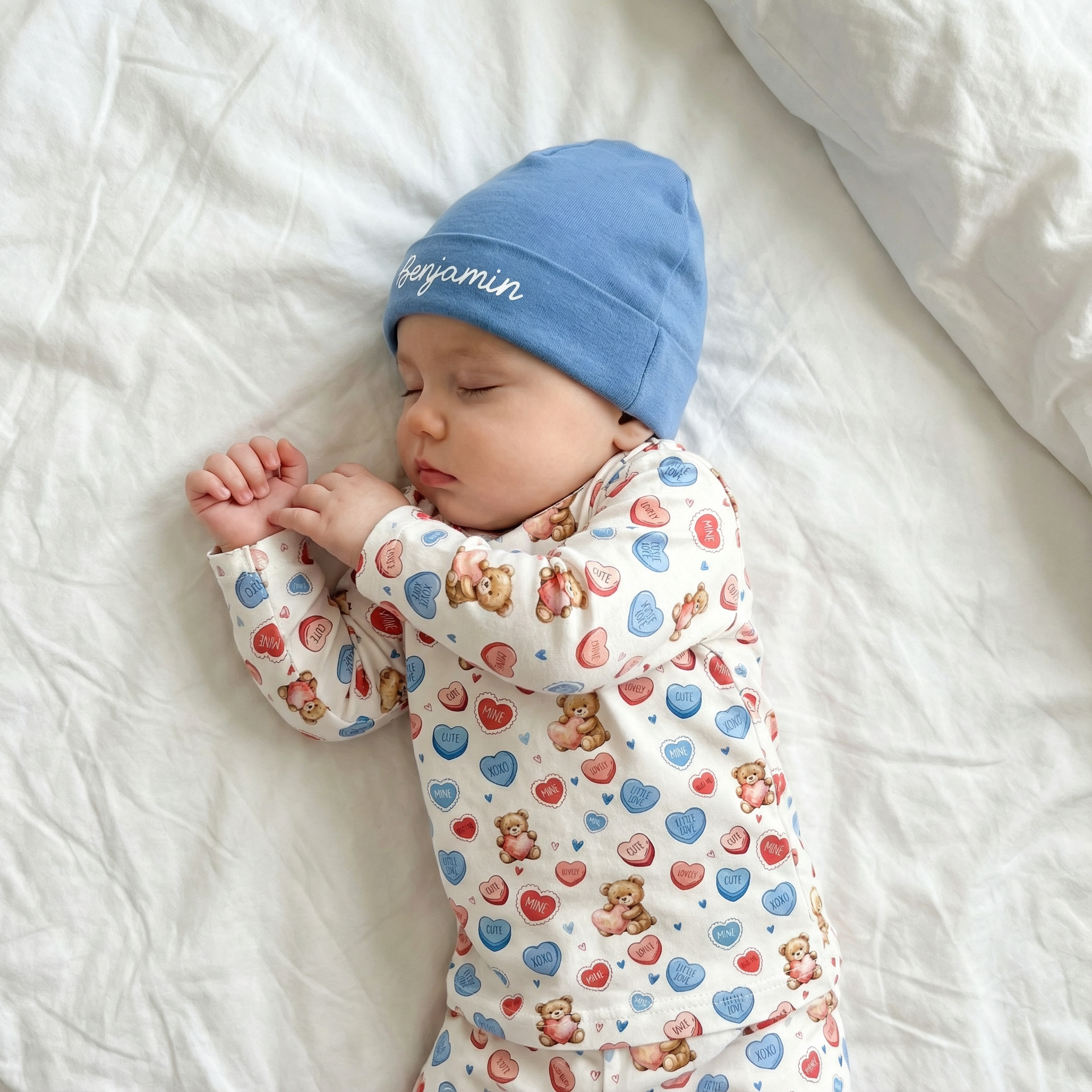 Personalized Beanie in Baby Blue