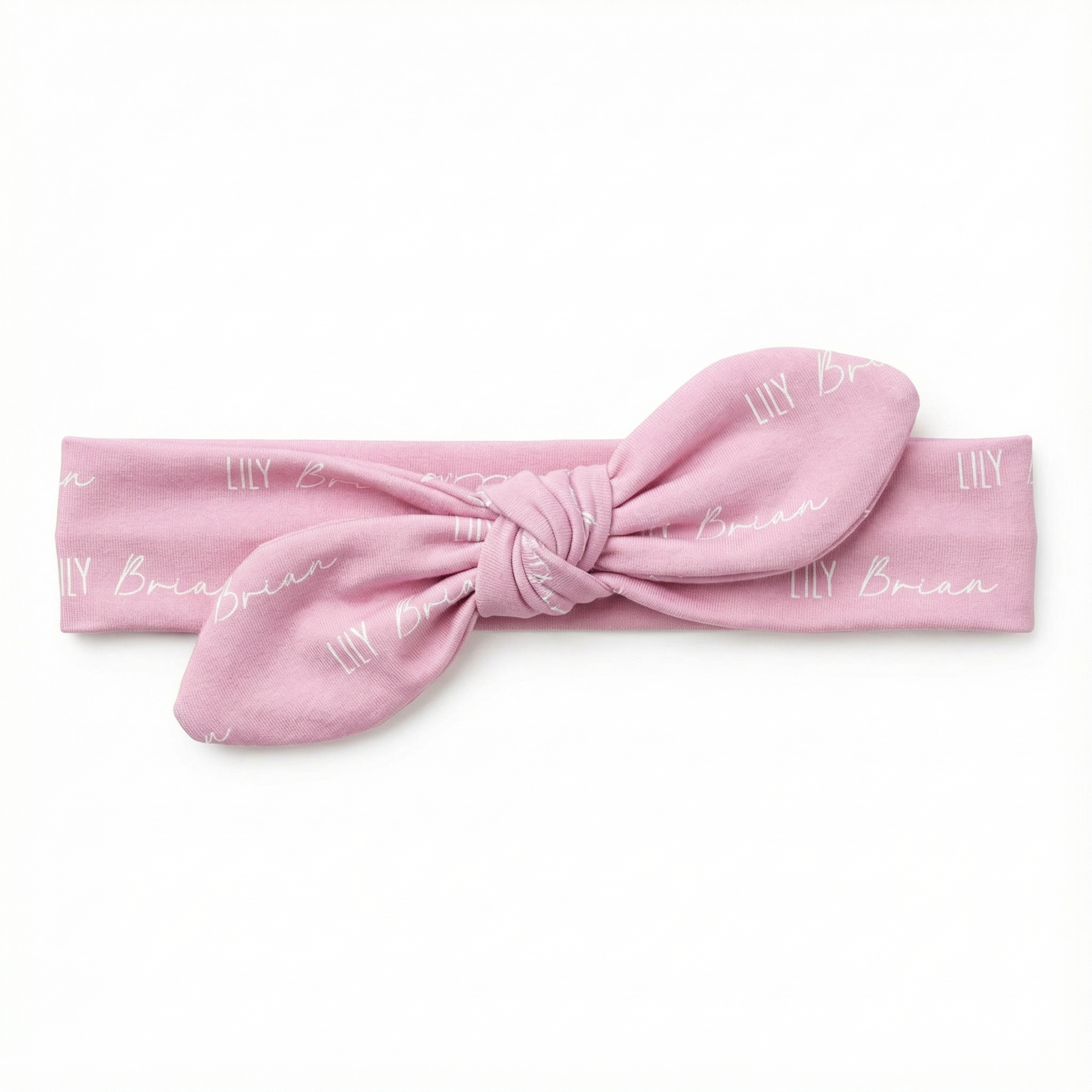 Personalized Knotted Headband Font Duo in Blush