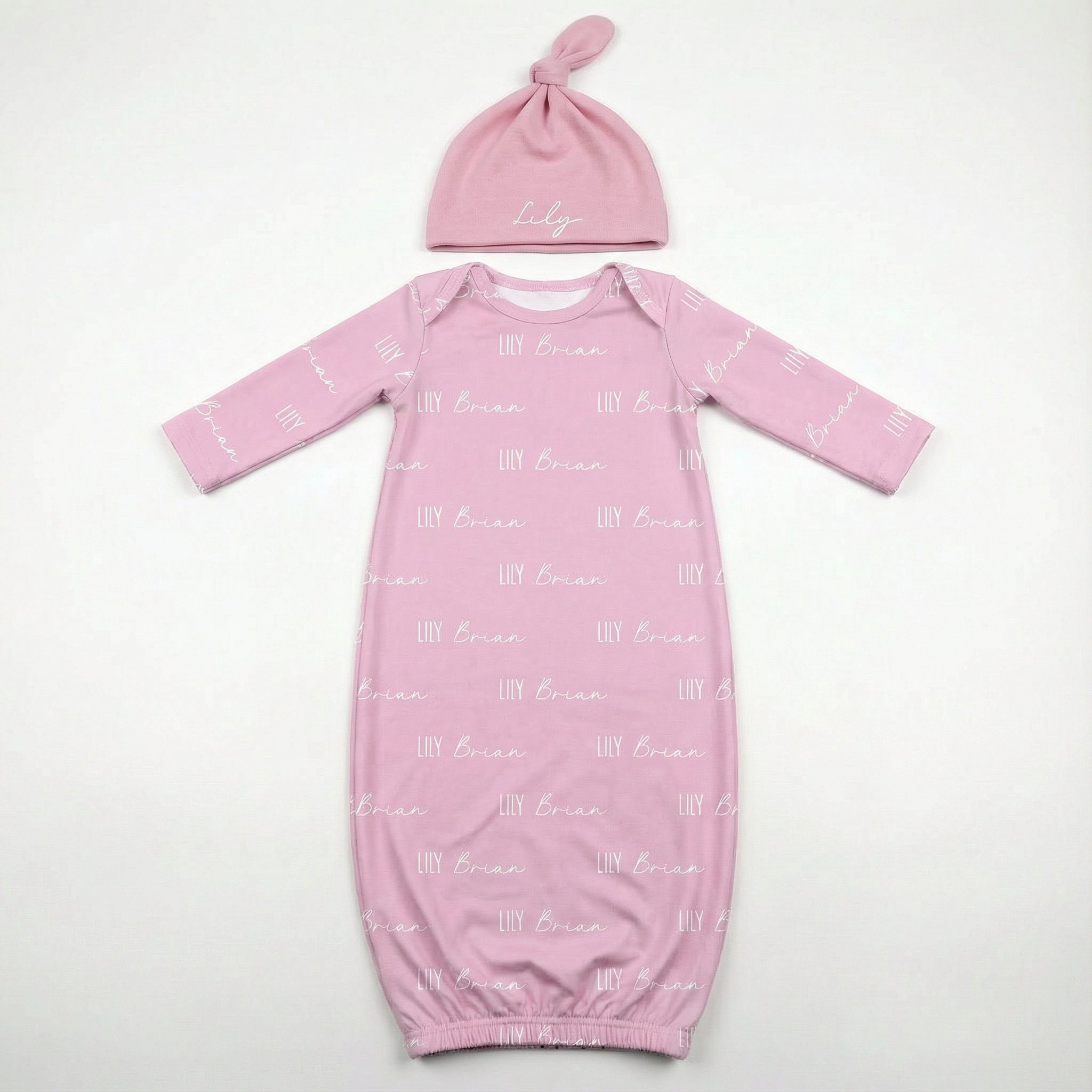 Personalized Sleep Gown Font Duo in Blush