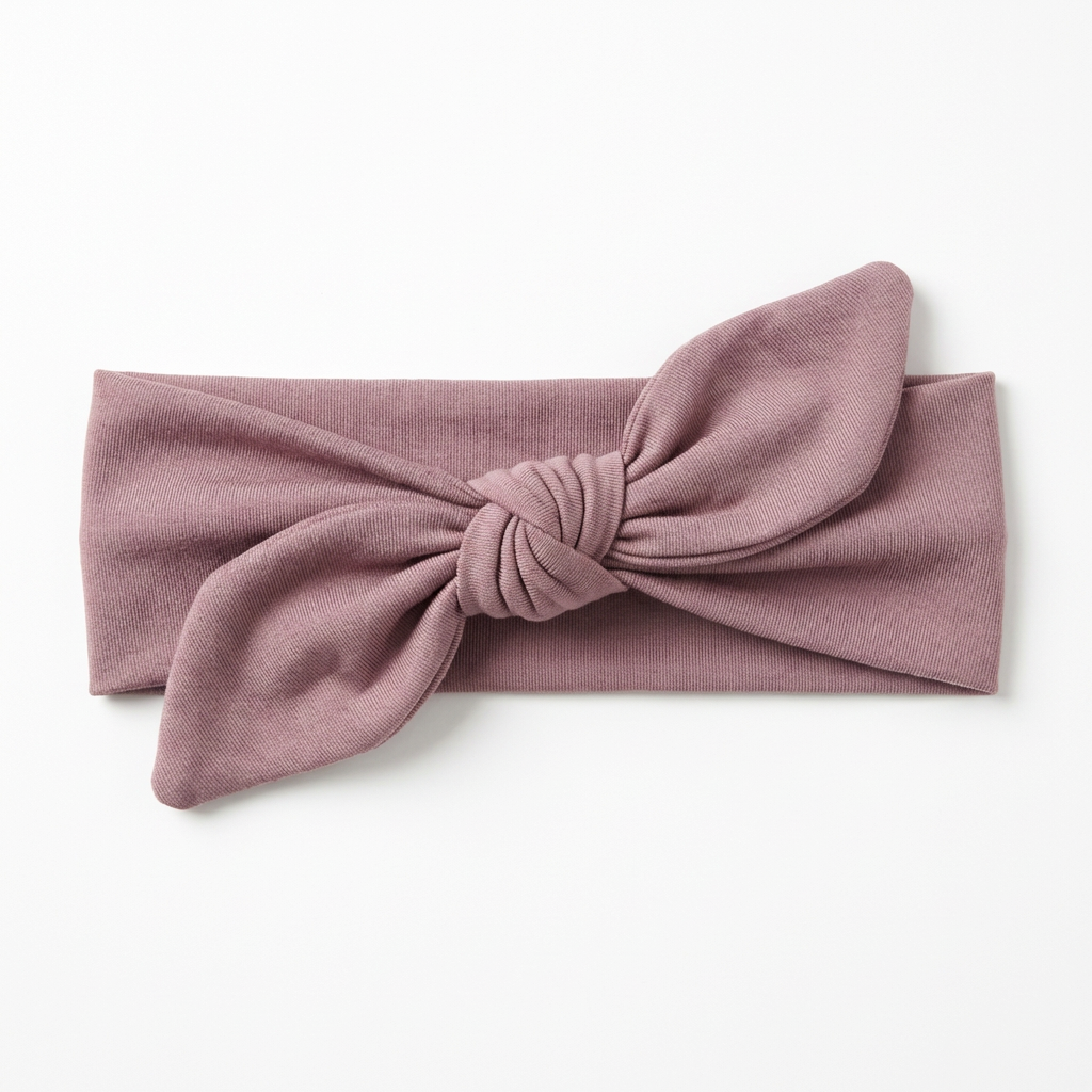 Personalized Knotted Headband in Blush Clay