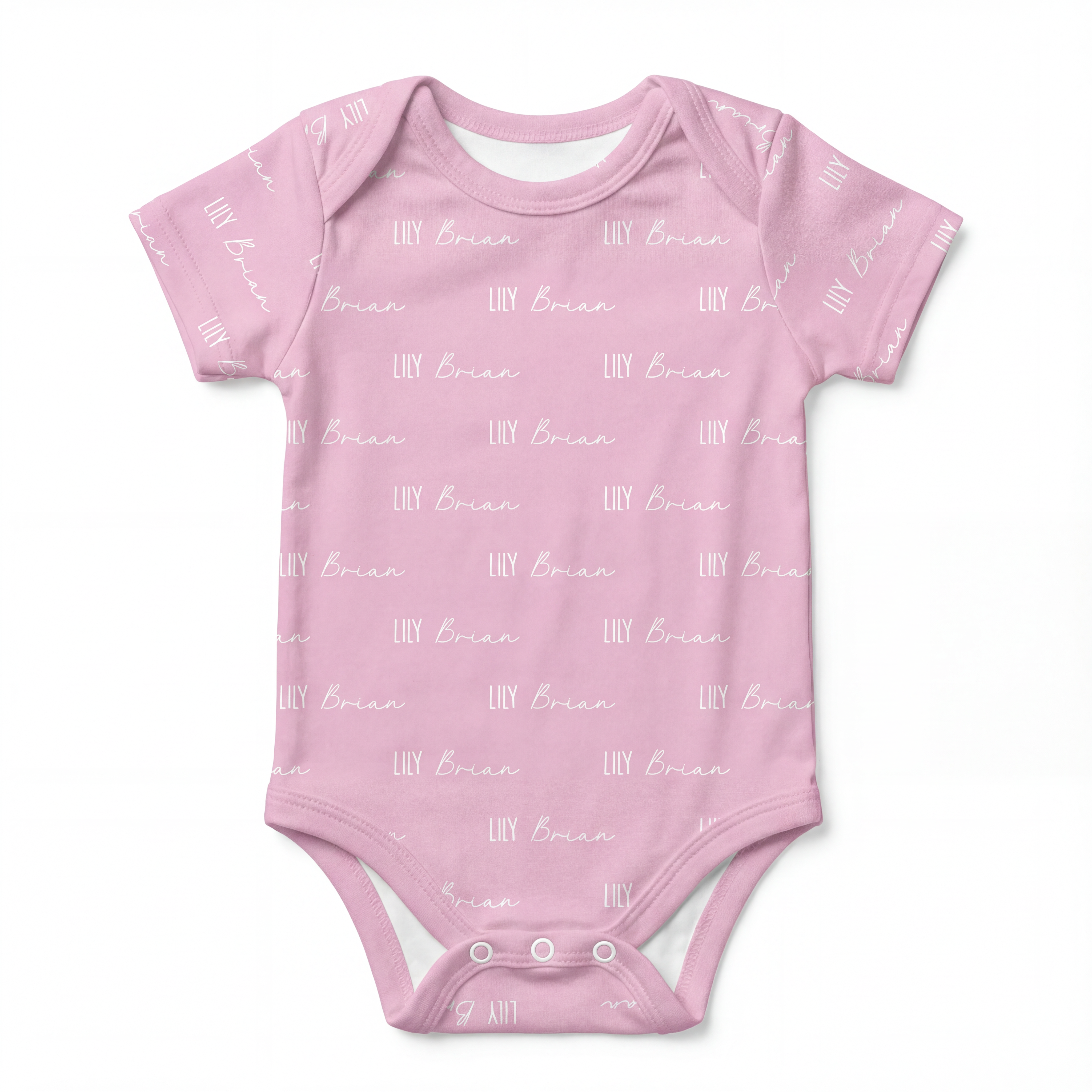 Personalized Bodysuit Font Duo in Blush