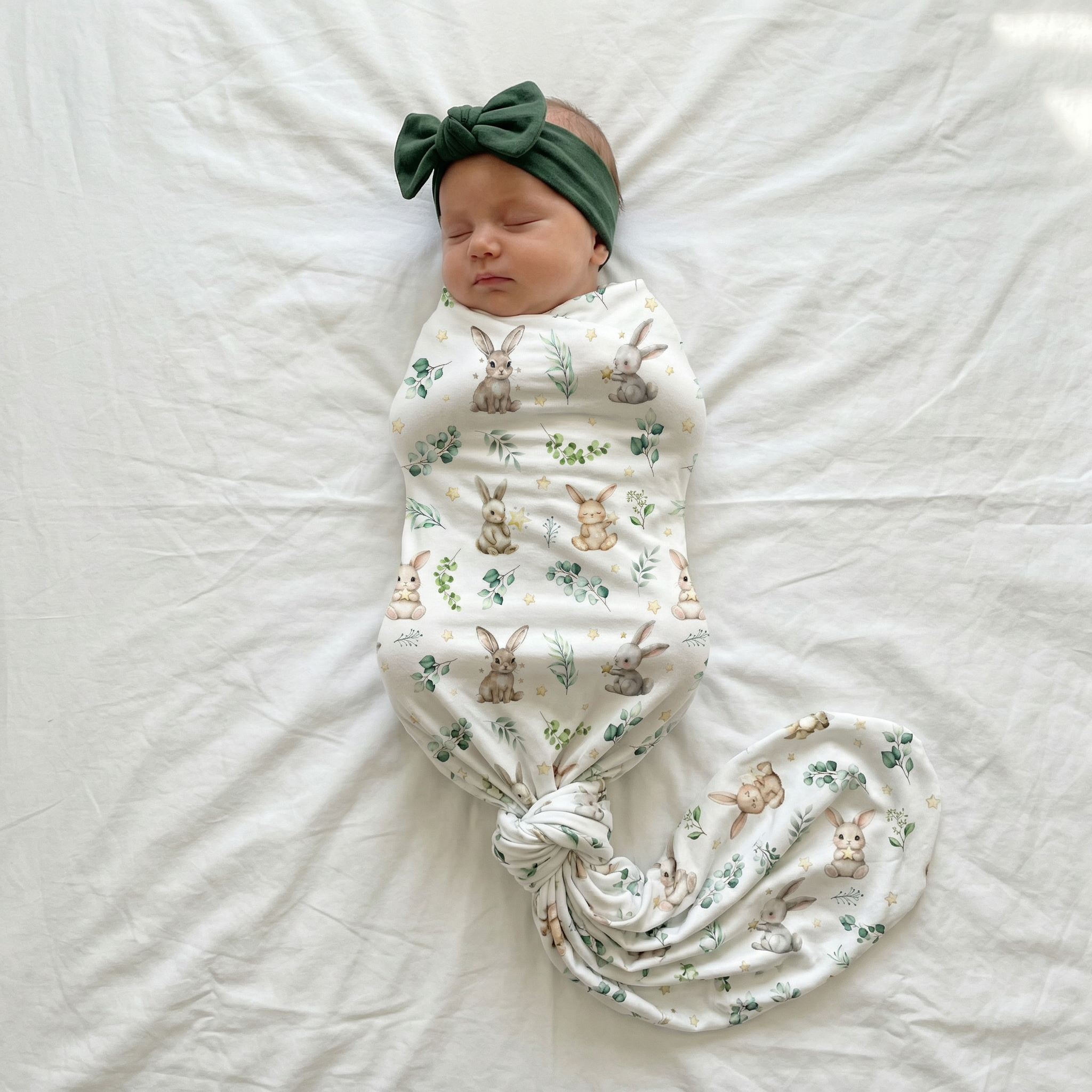 Swaddle Blanket in Bunny Garden