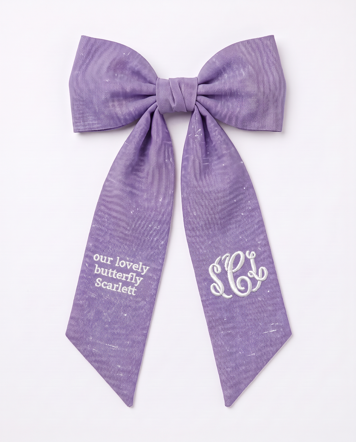 Lavender linen-cotton bow sash tied bow
