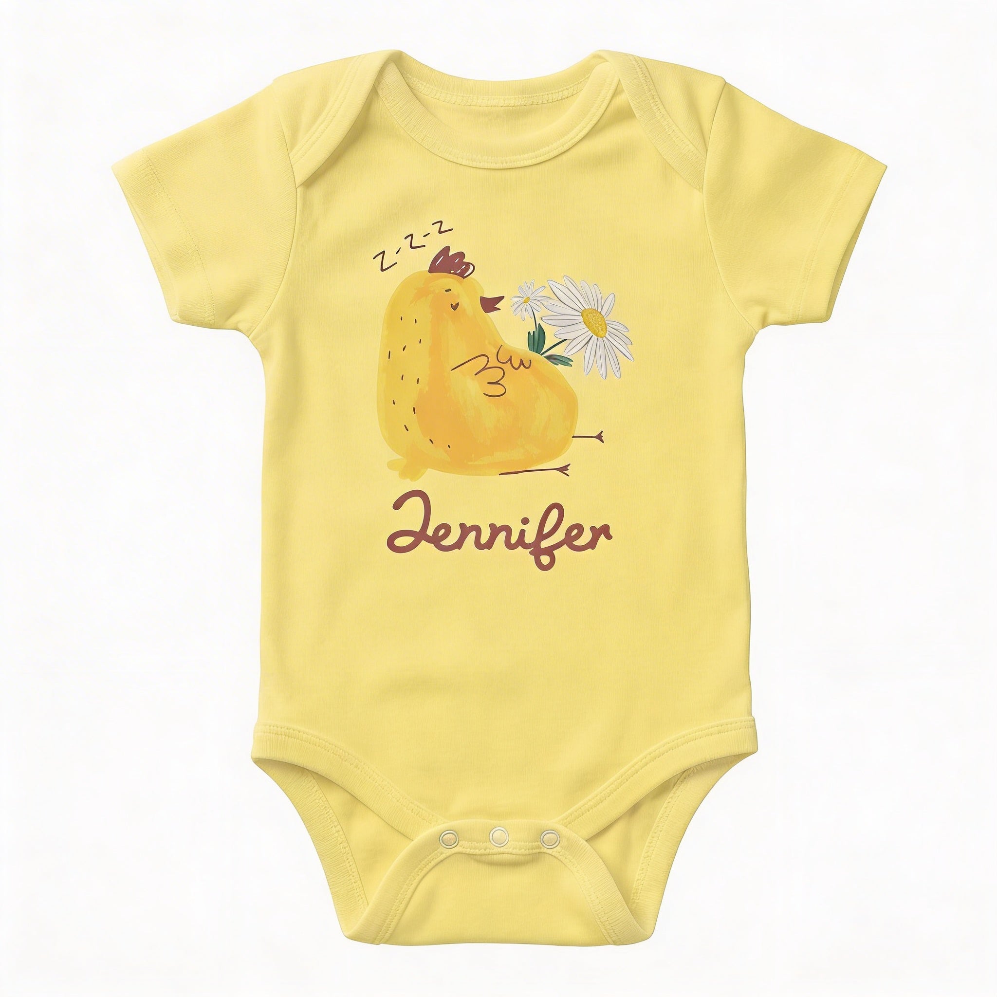 Personalized Graphic Bodysuit in Little Chick