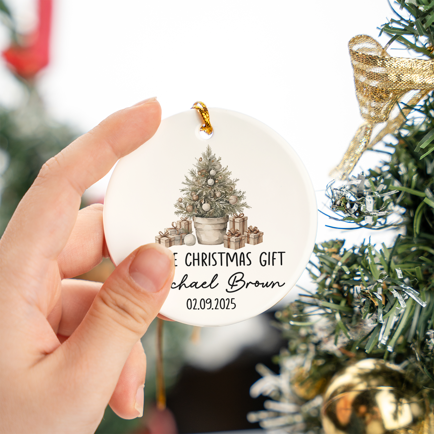 Christmas Gift Personalized Custom Ceramic Ornament