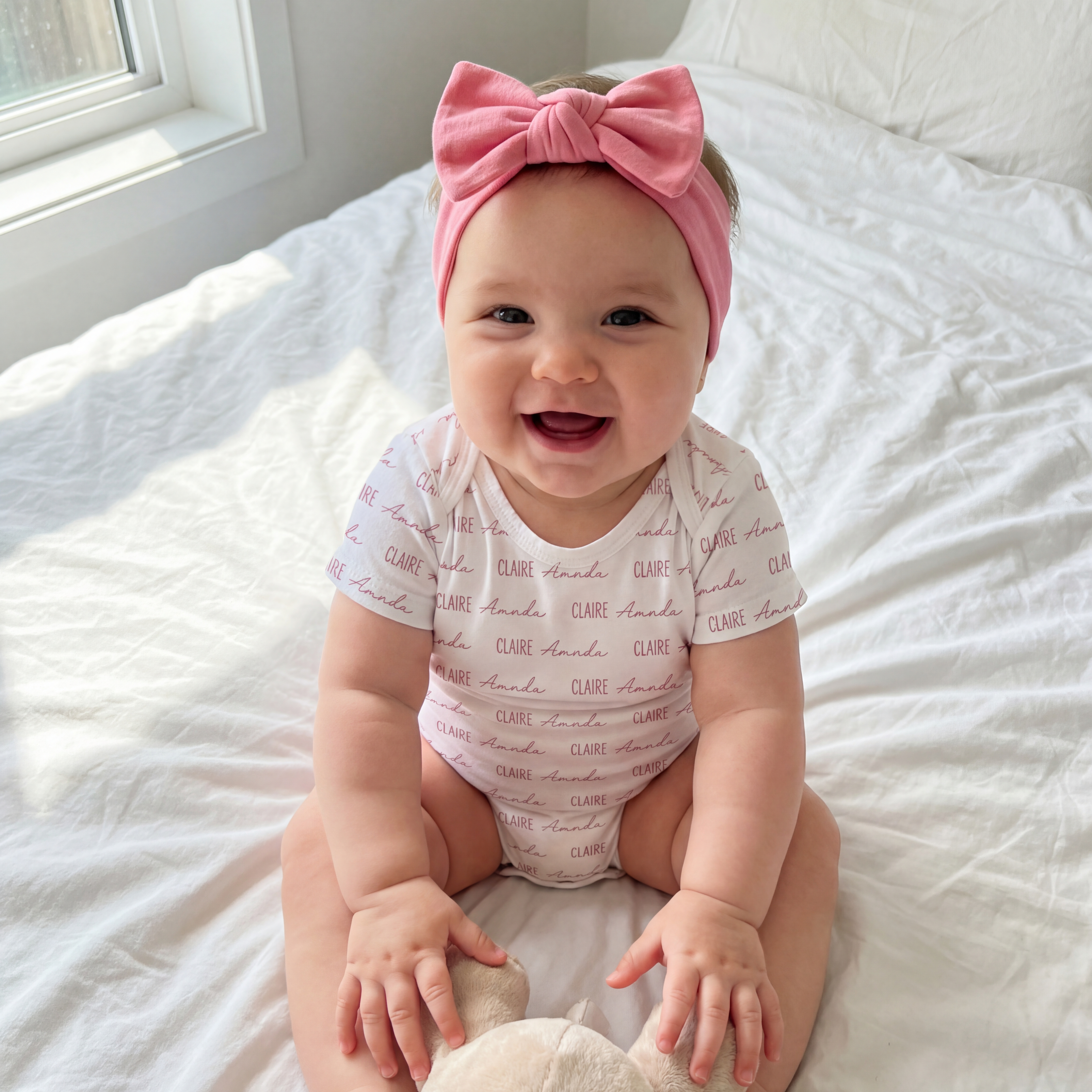 Personalized Bodysuit Font Duo in Cloud