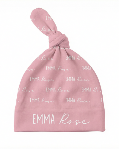 Personalized Knotted Hat Font Duo in Dusty Rose