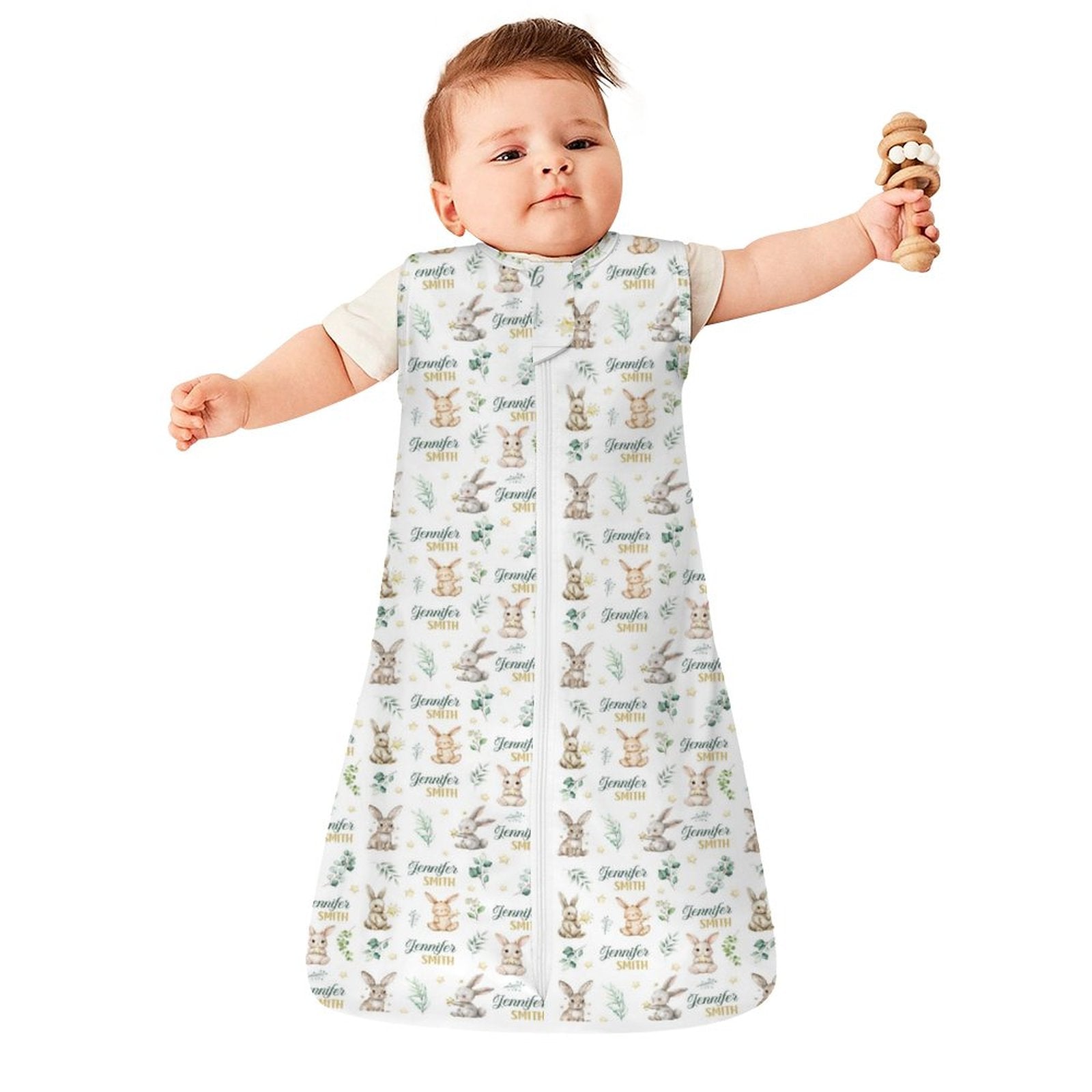 Personalized Sleep Sack in Bunny Garden