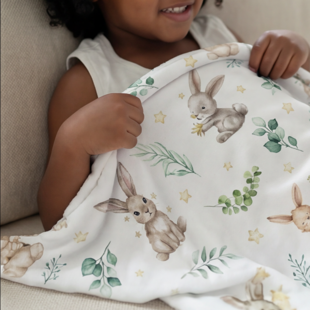 Blanket in Bunny Garden