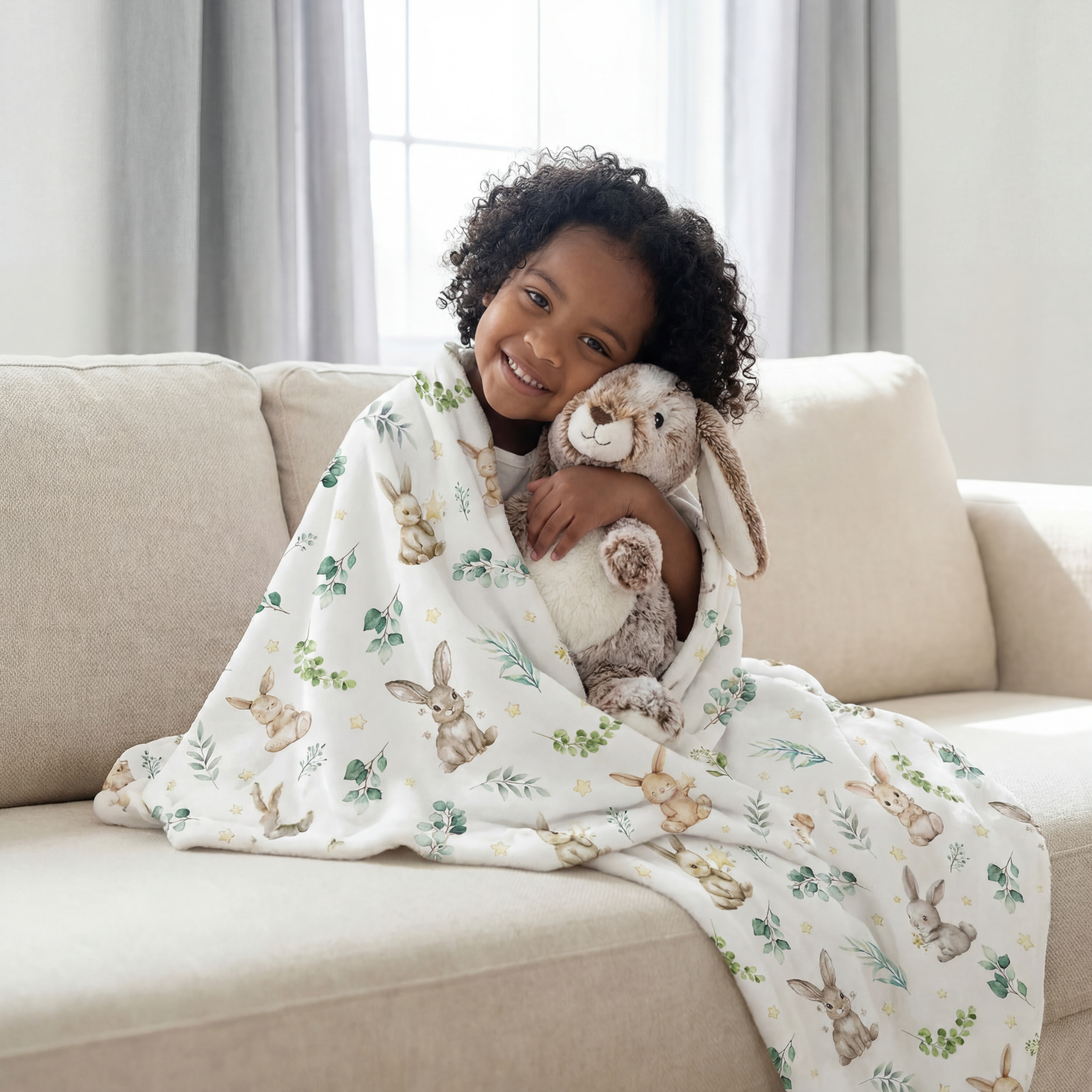 Blanket in Bunny Garden