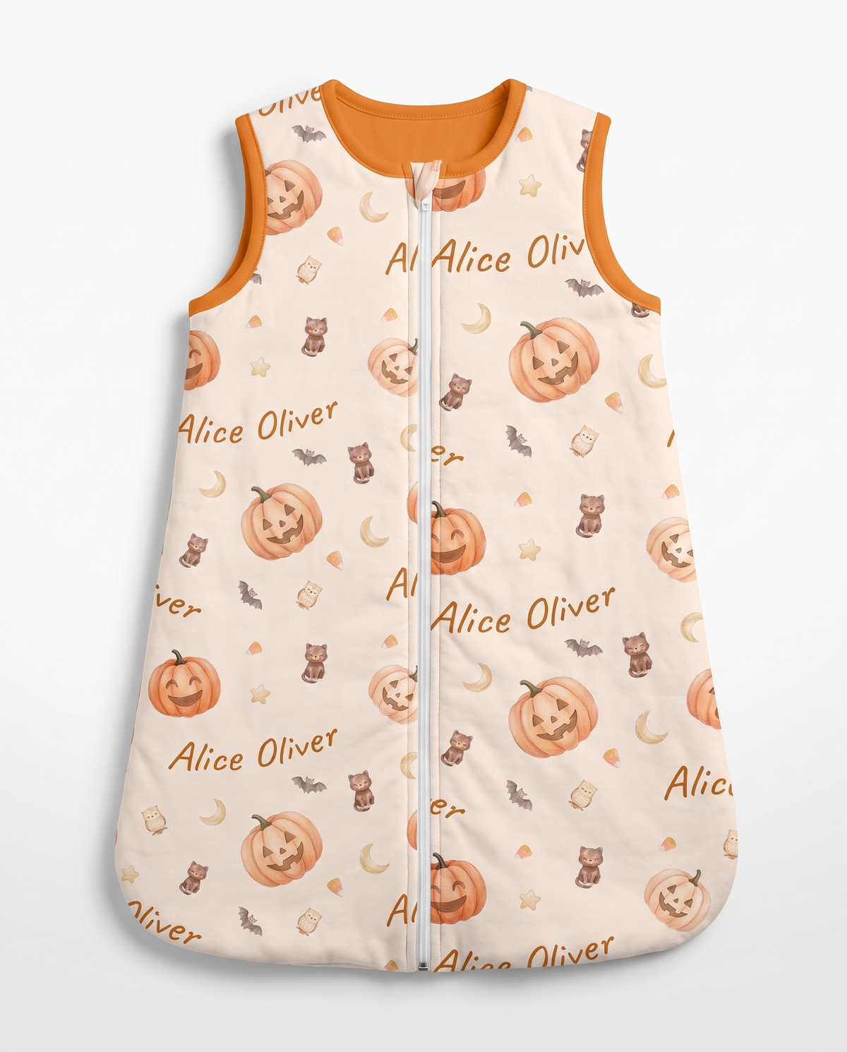 Personalized sleep bag in Golden Jack print on white background
