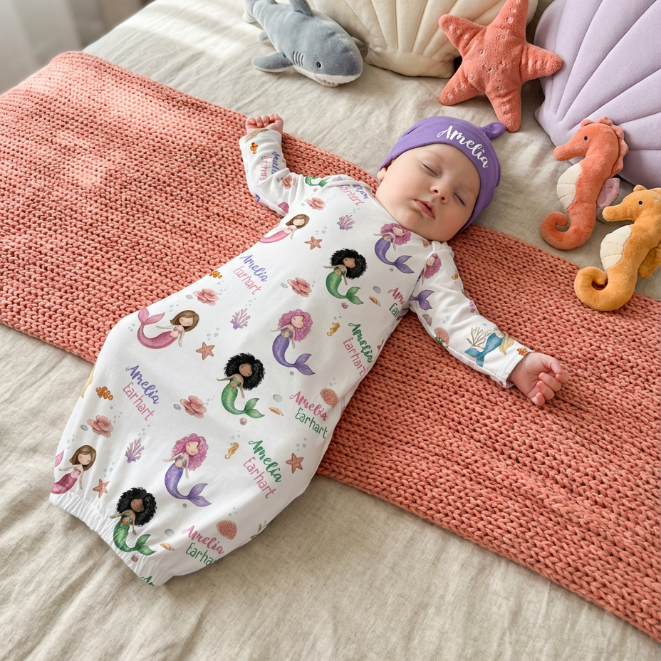 Personalized Sleep Gown in Little Mermaid