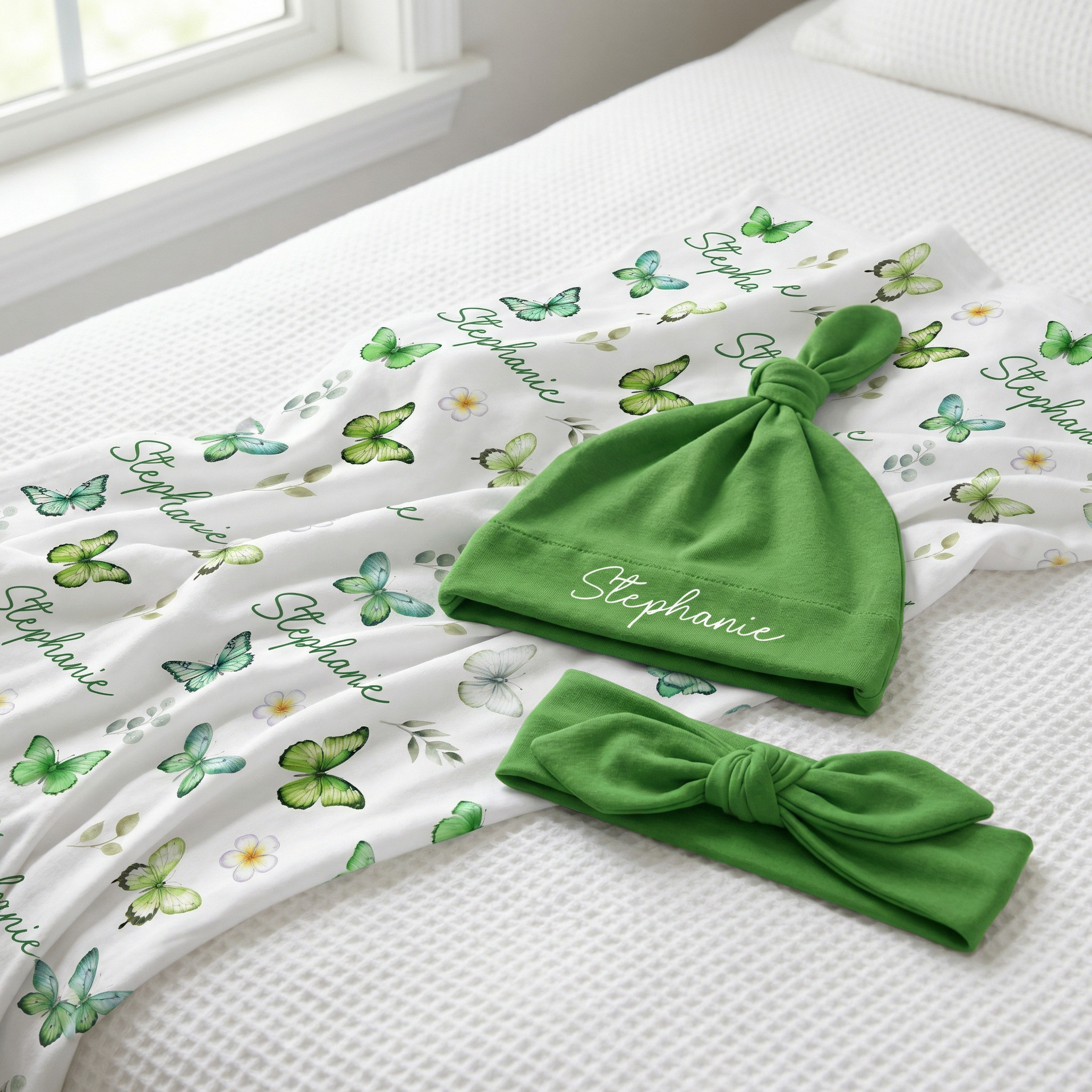 The Ultimate Baby Gift Set in Green Butterfly